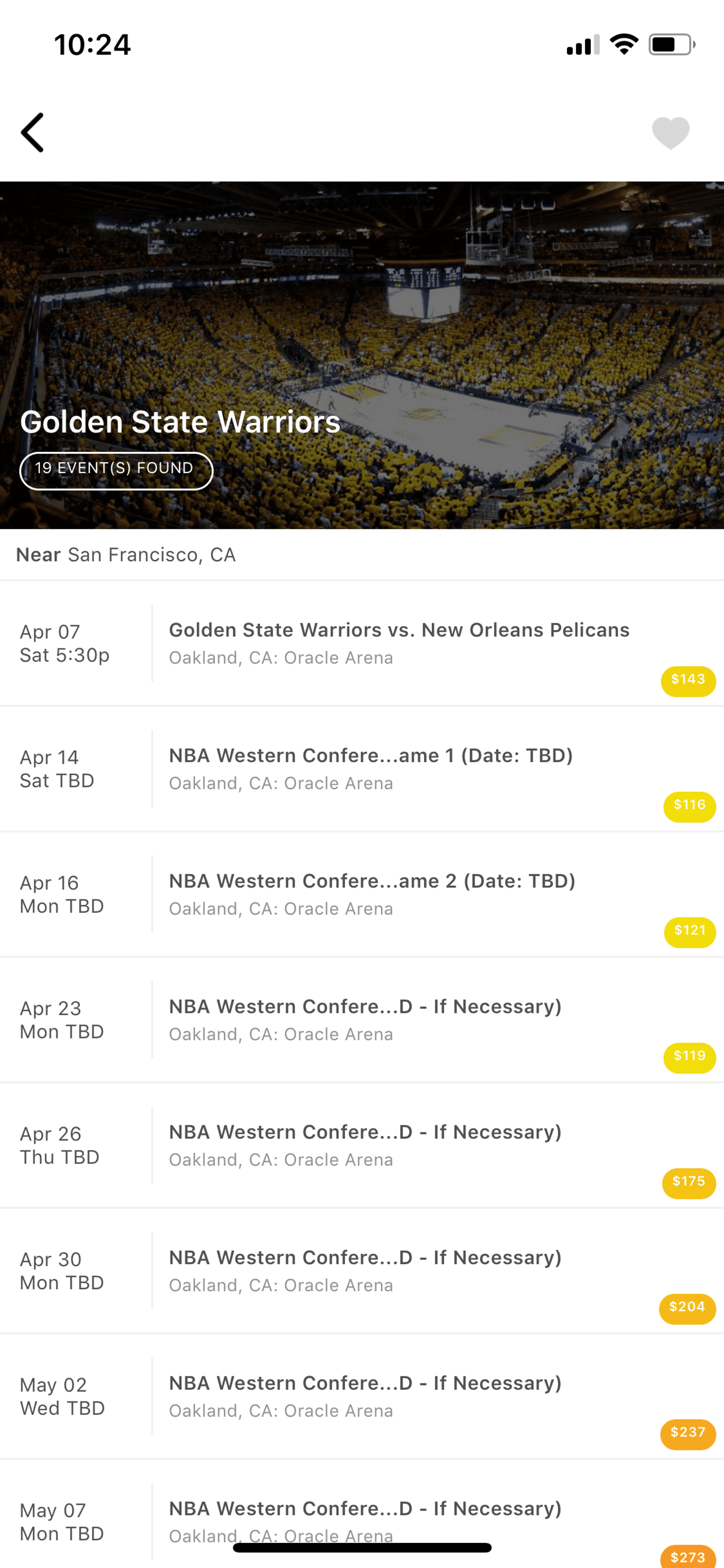 TickPick iOS Entertainment interface screenshot 11