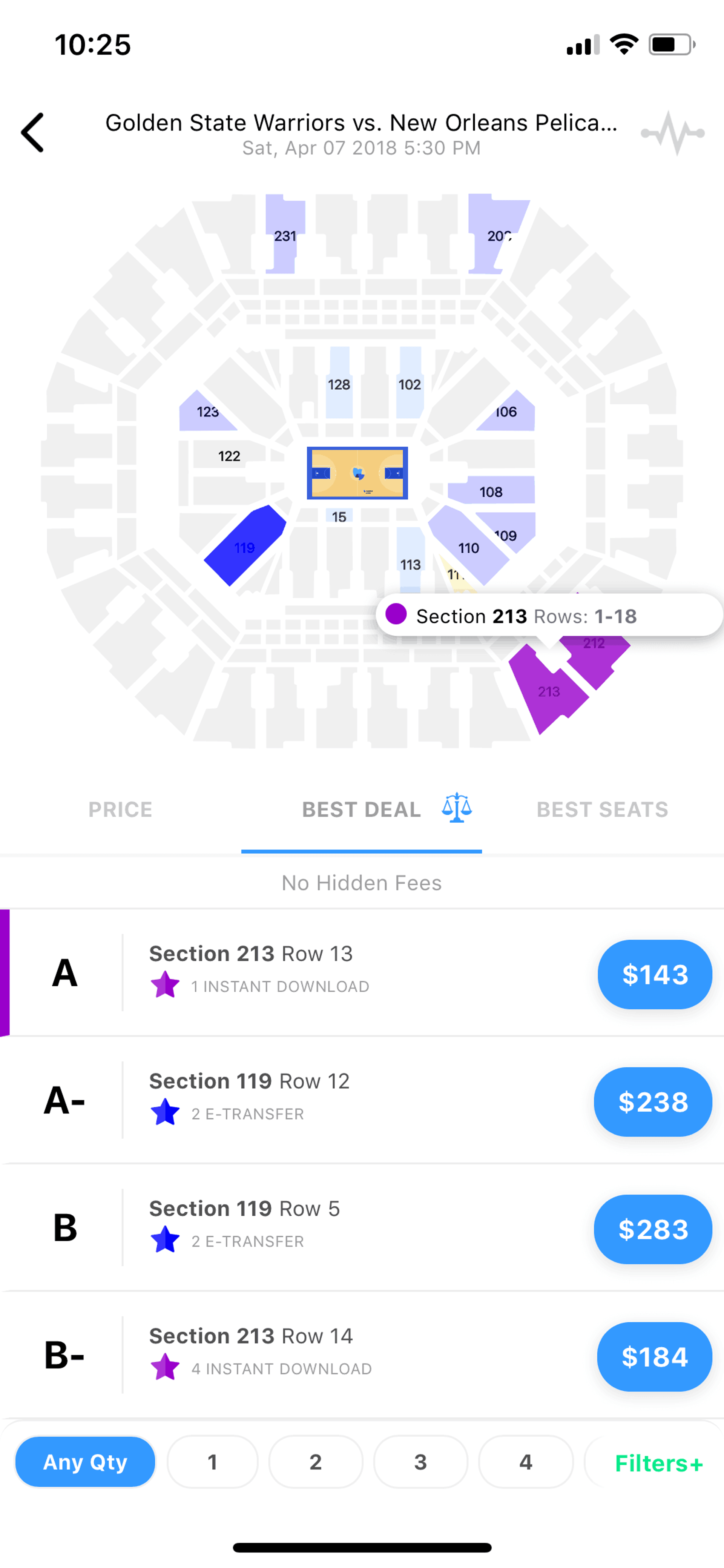TickPick iOS Entertainment interface screenshot 14
