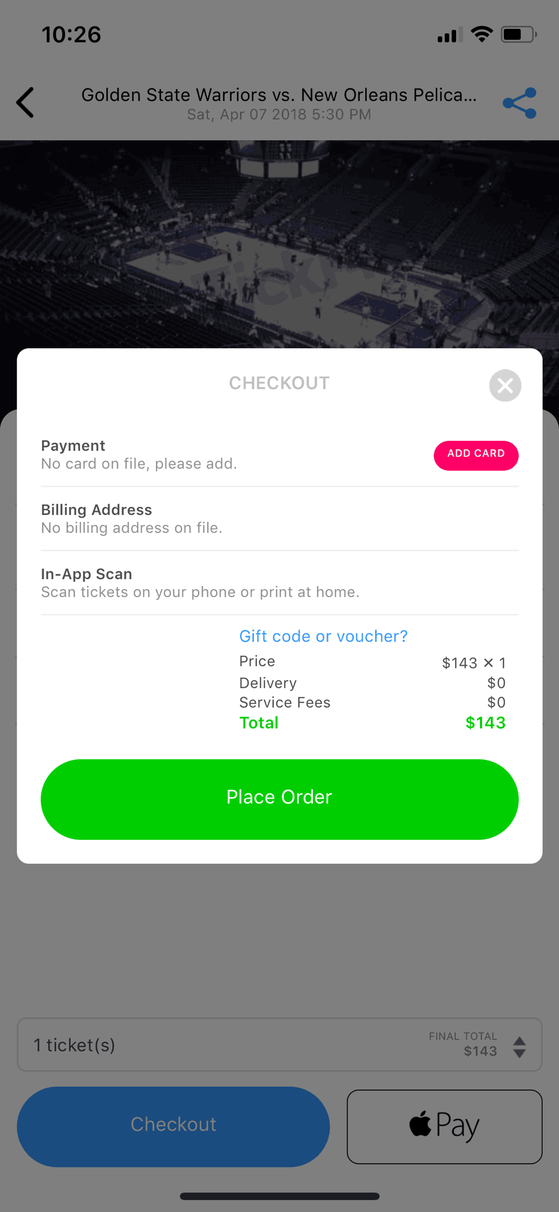 TickPick iOS Entertainment interface screenshot 17