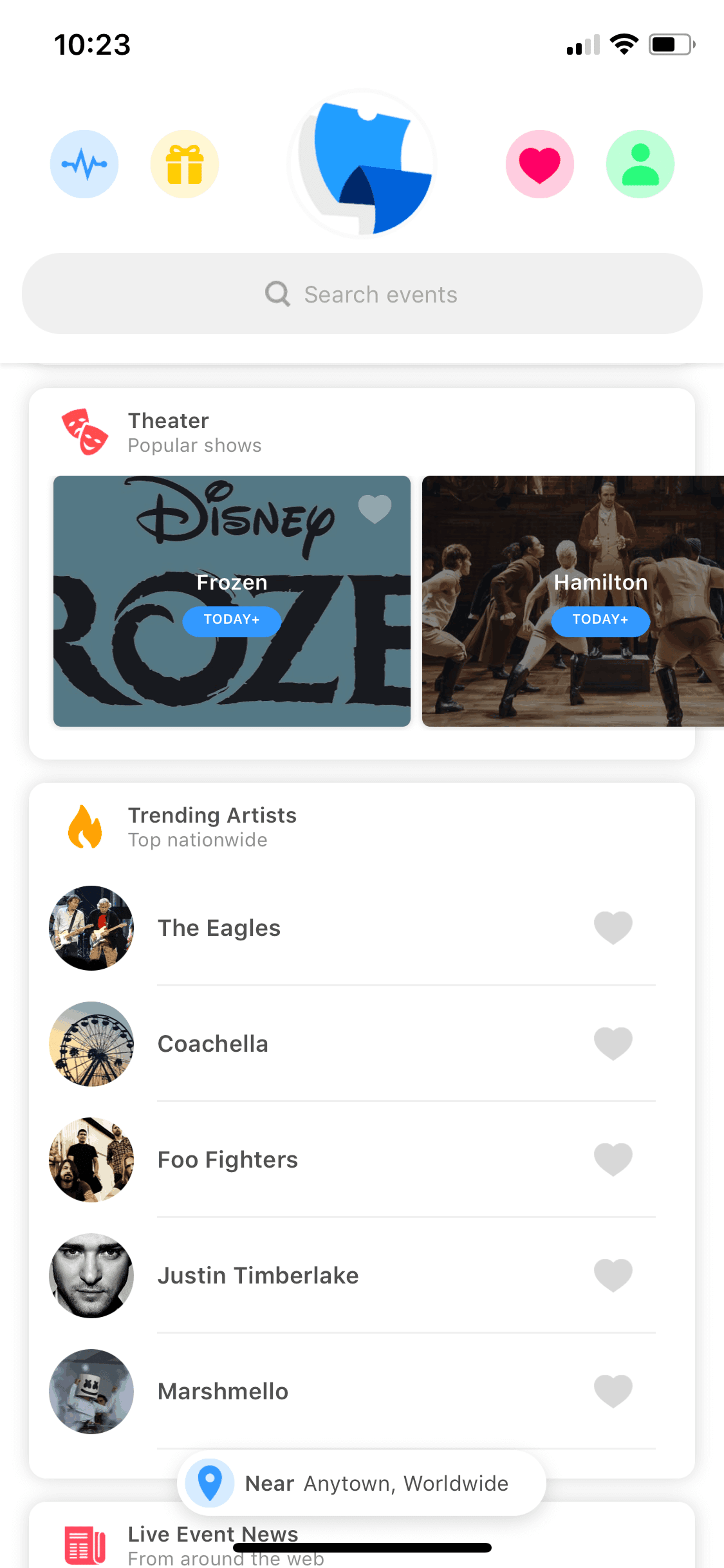 TickPick iOS Entertainment interface screenshot 8