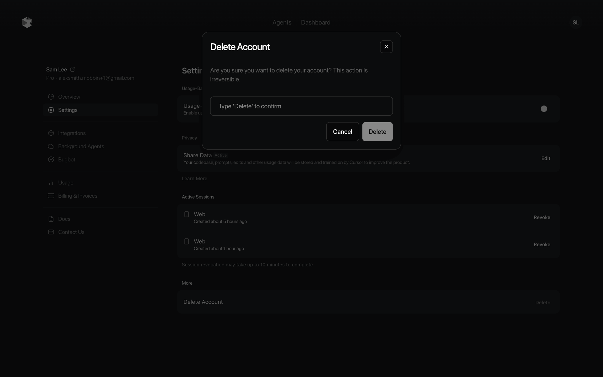Cursor Web Developer Tools interface screenshot 11