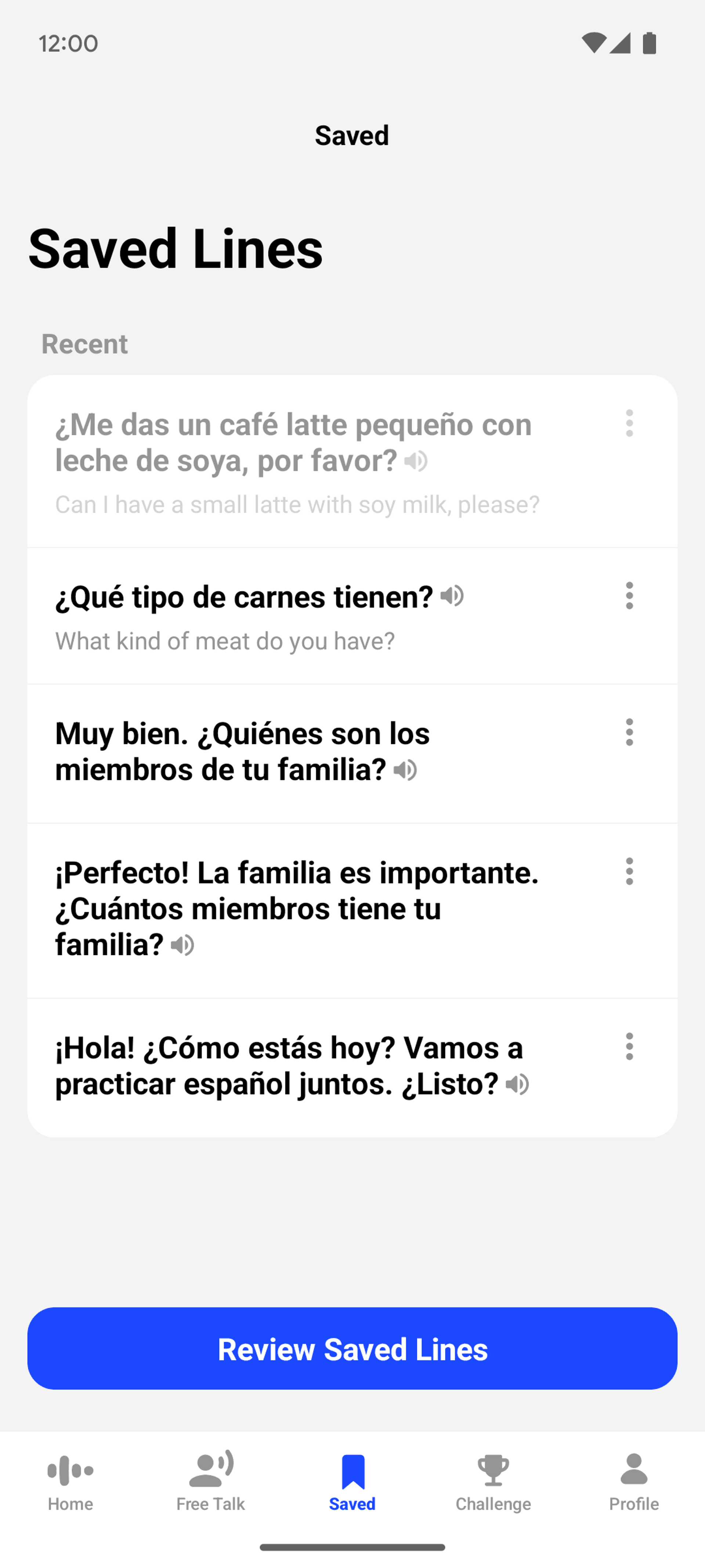 Speak Android Education interface screenshot 22