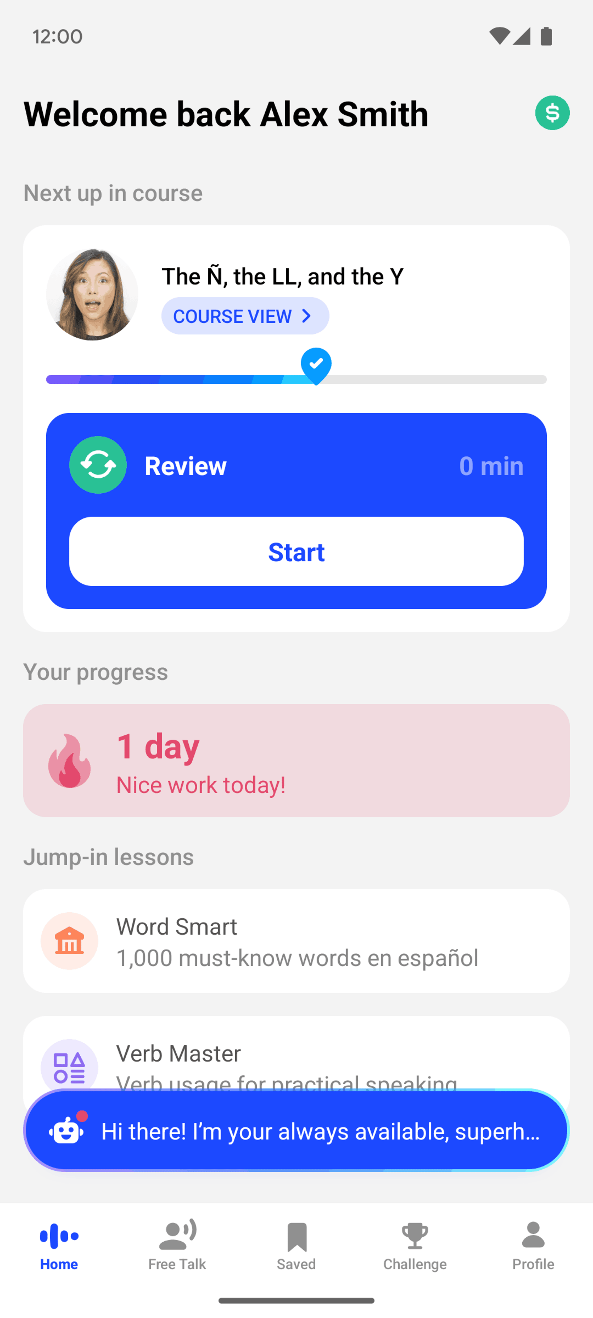 Speak Android Education interface screenshot 4