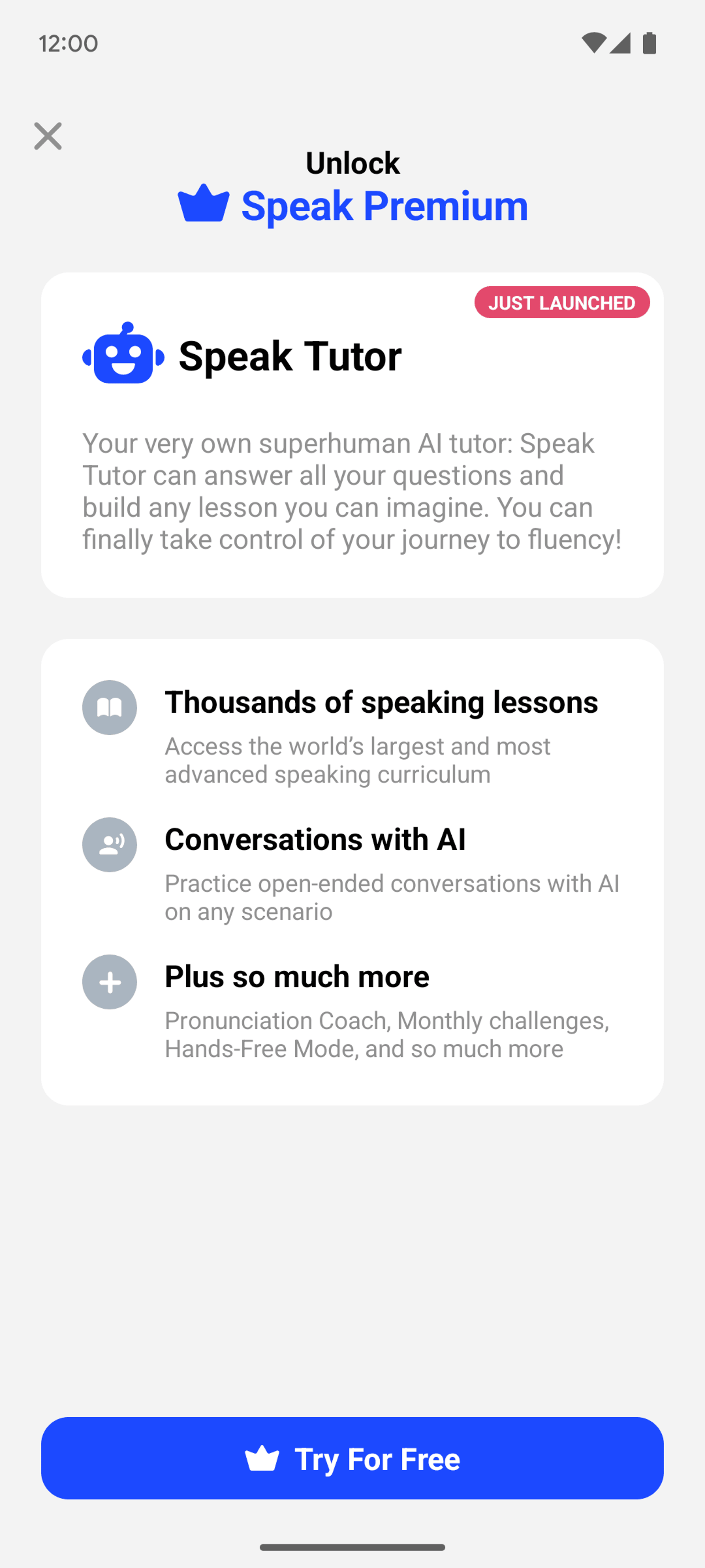 Speak Android Education interface screenshot 5