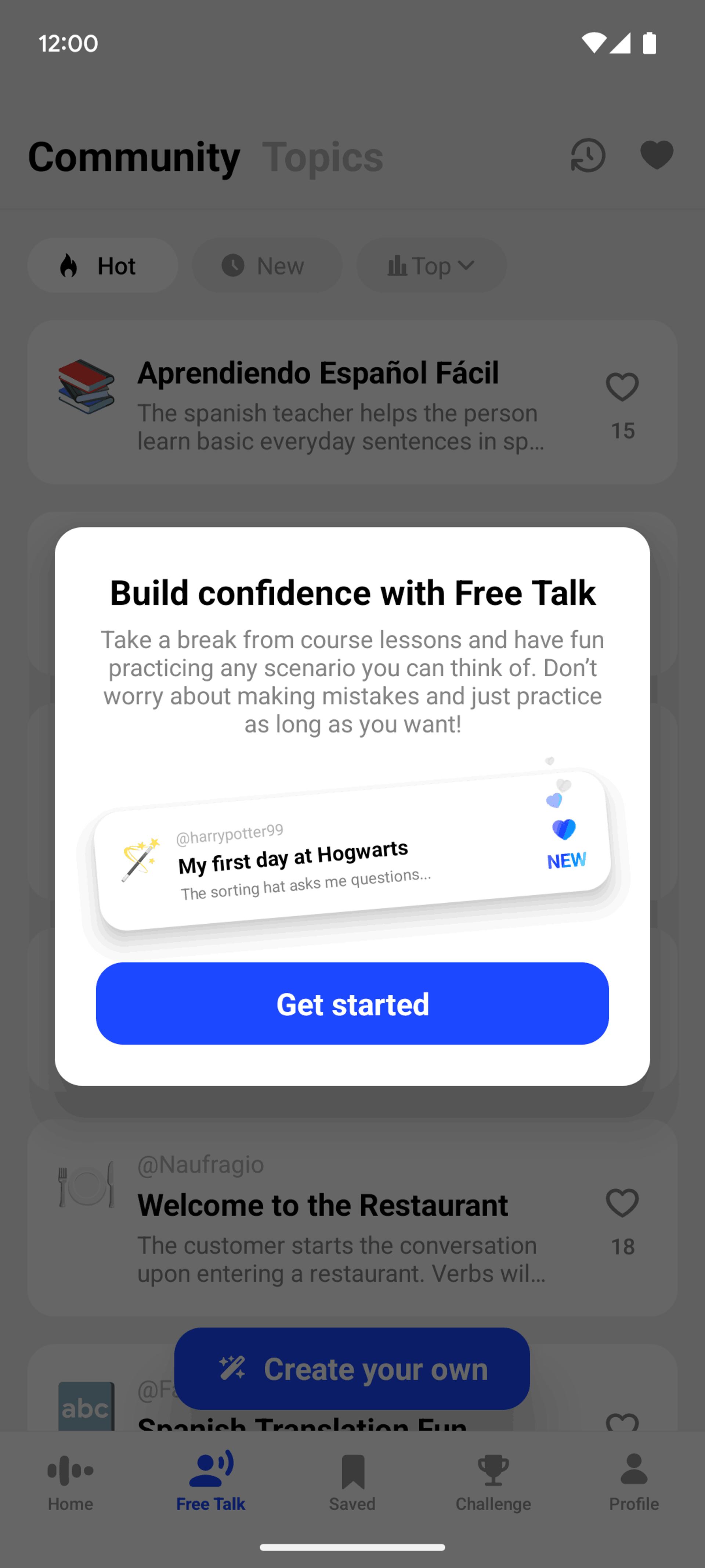 Speak Android Education interface screenshot 14