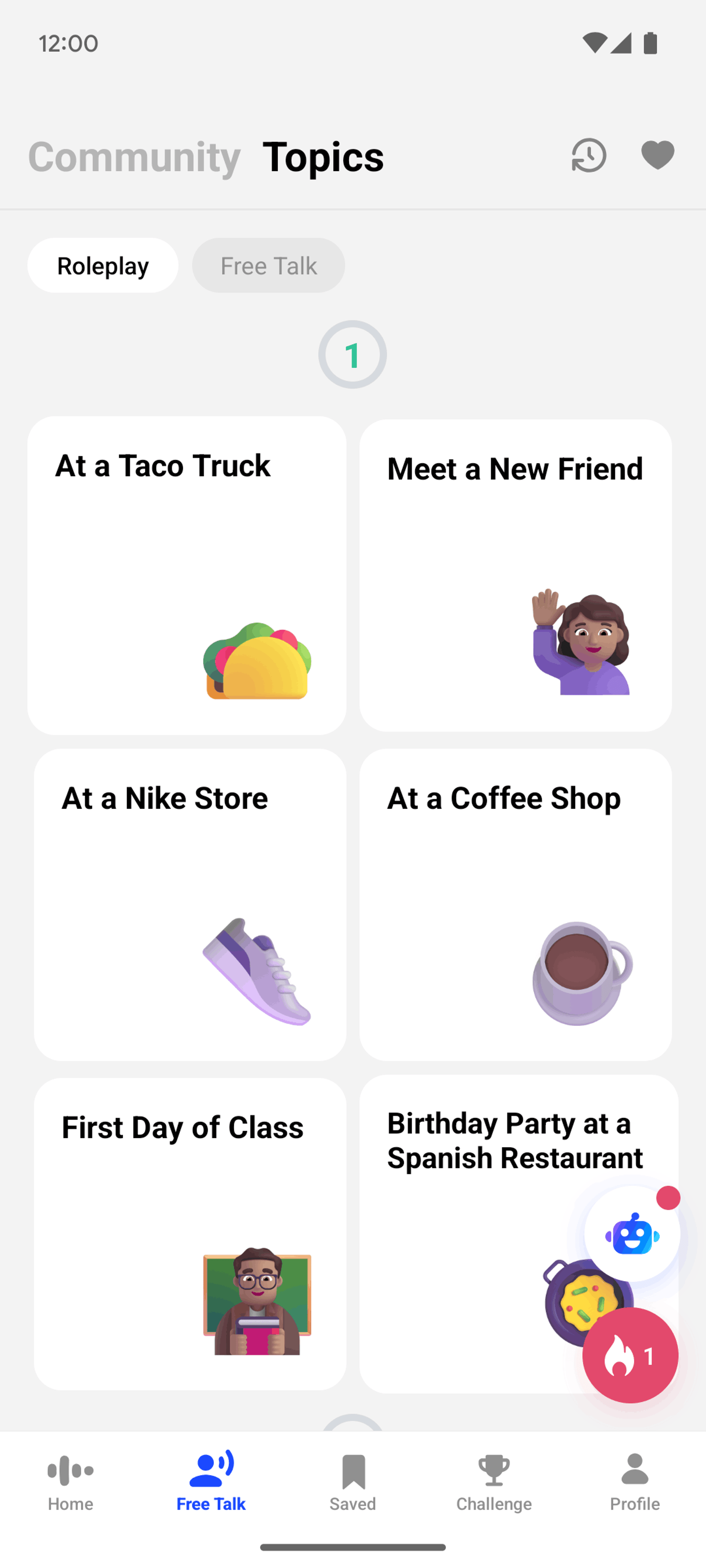 Speak Android Education interface screenshot 17