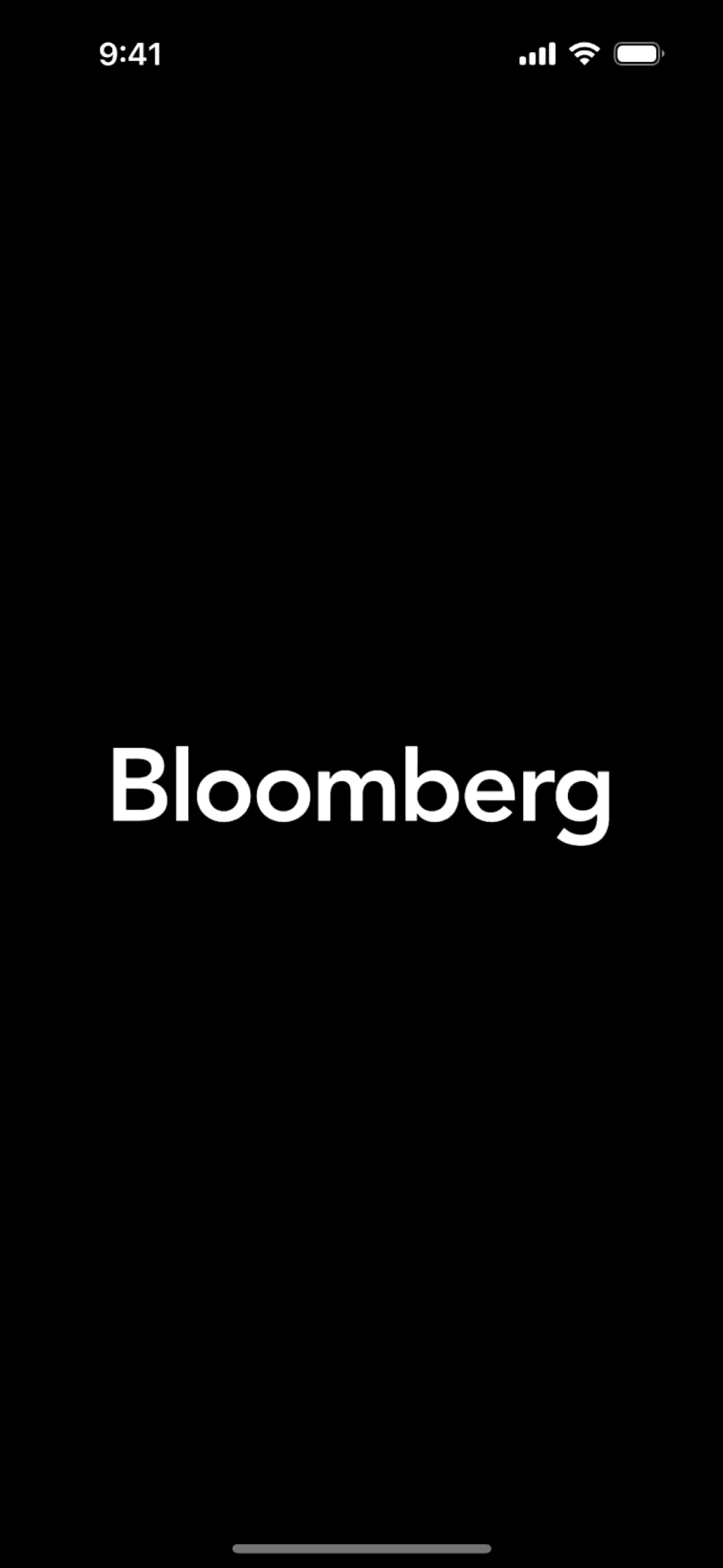 Bloomberg iOS News interface screenshot 1