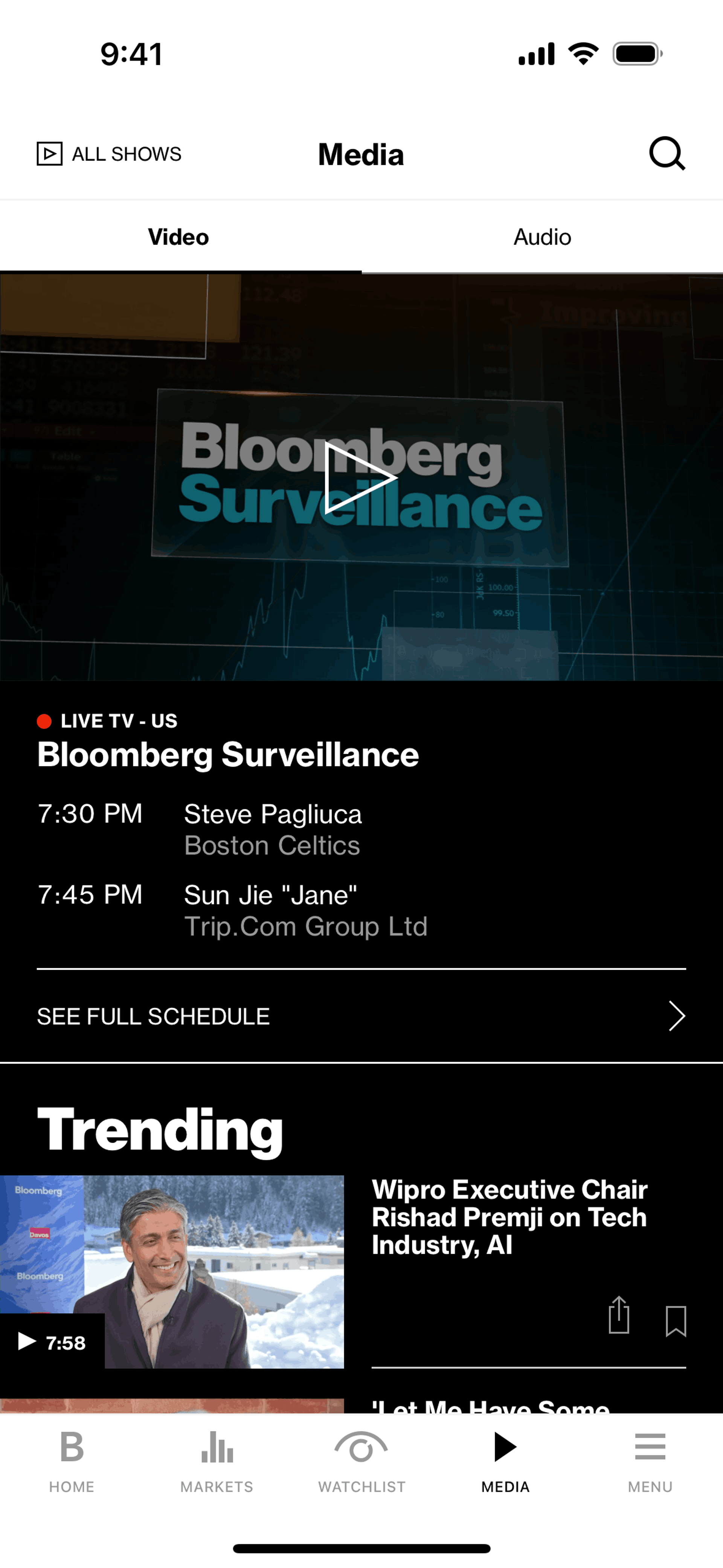 Bloomberg iOS News interface screenshot 4