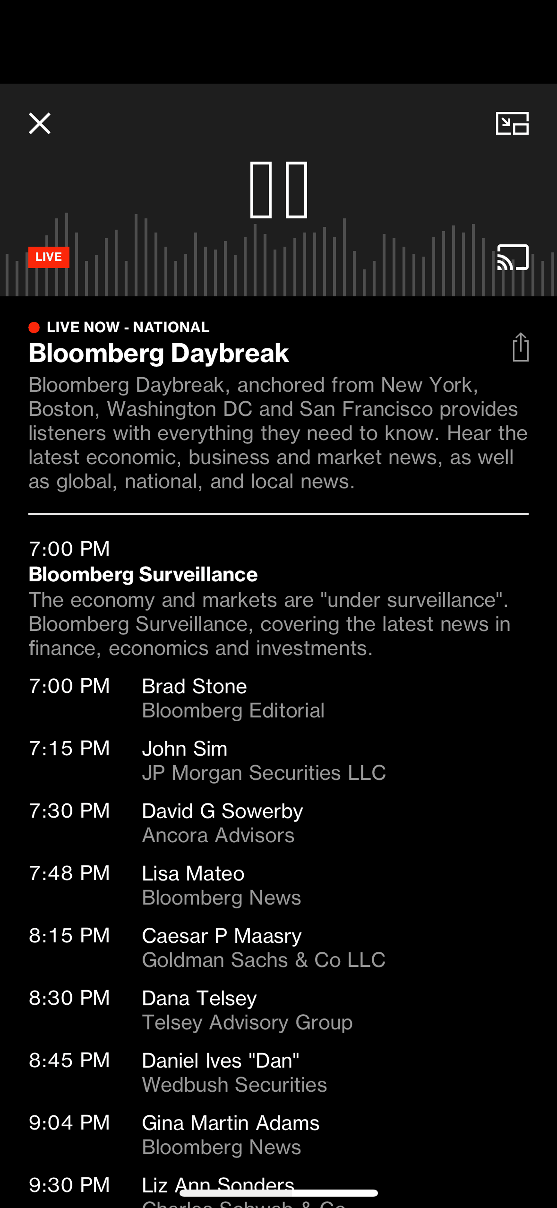 Bloomberg iOS News interface screenshot 6