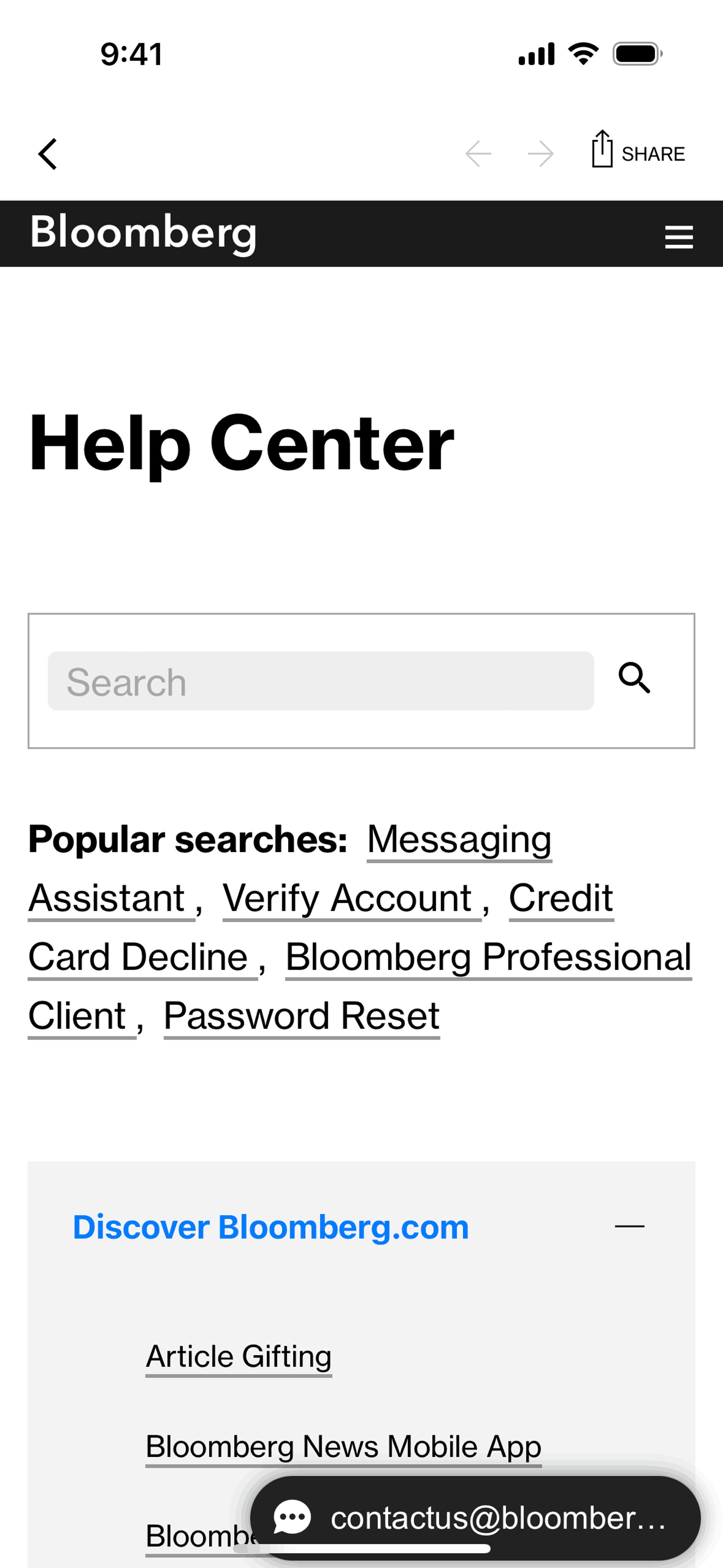 Bloomberg iOS News interface screenshot 20