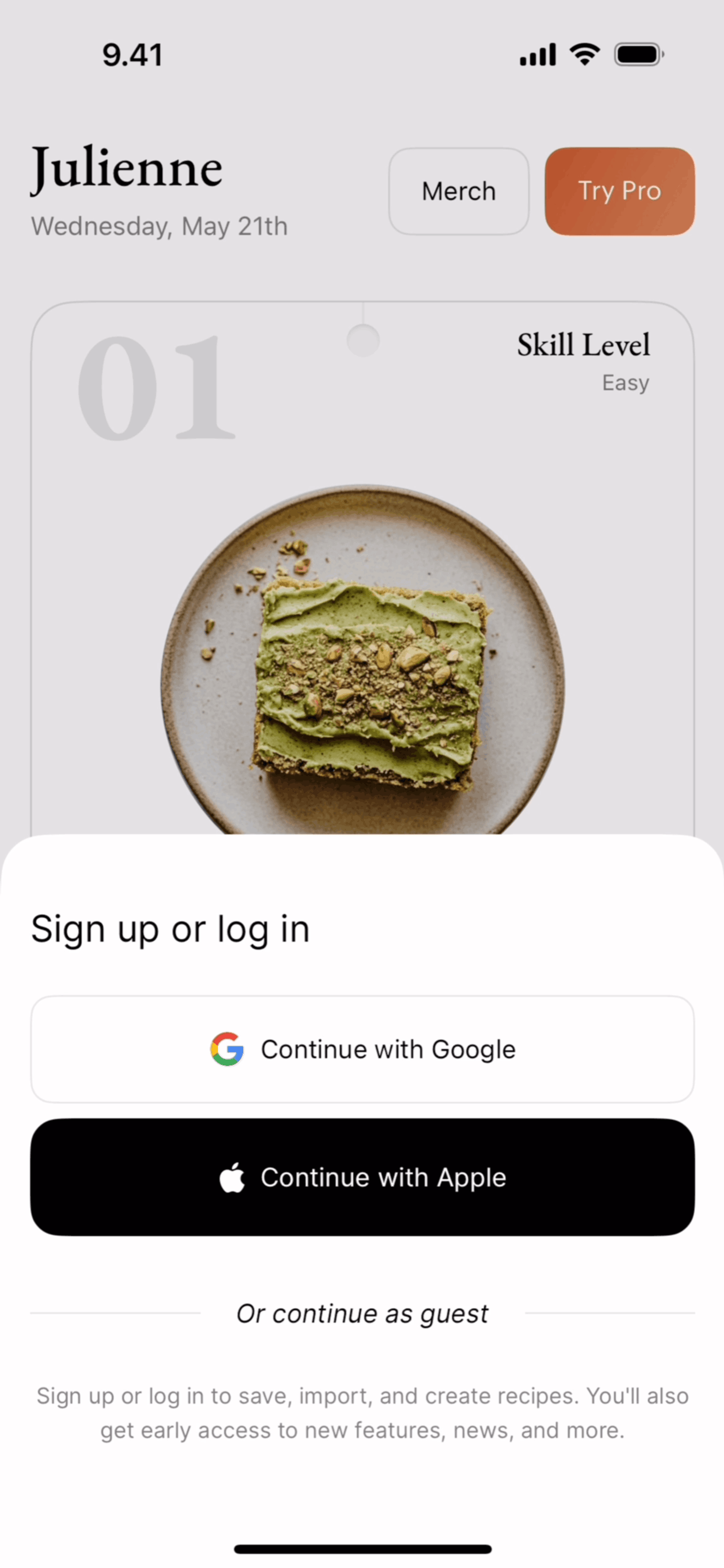 Julienne iOS Food & Drink interface screenshot 5