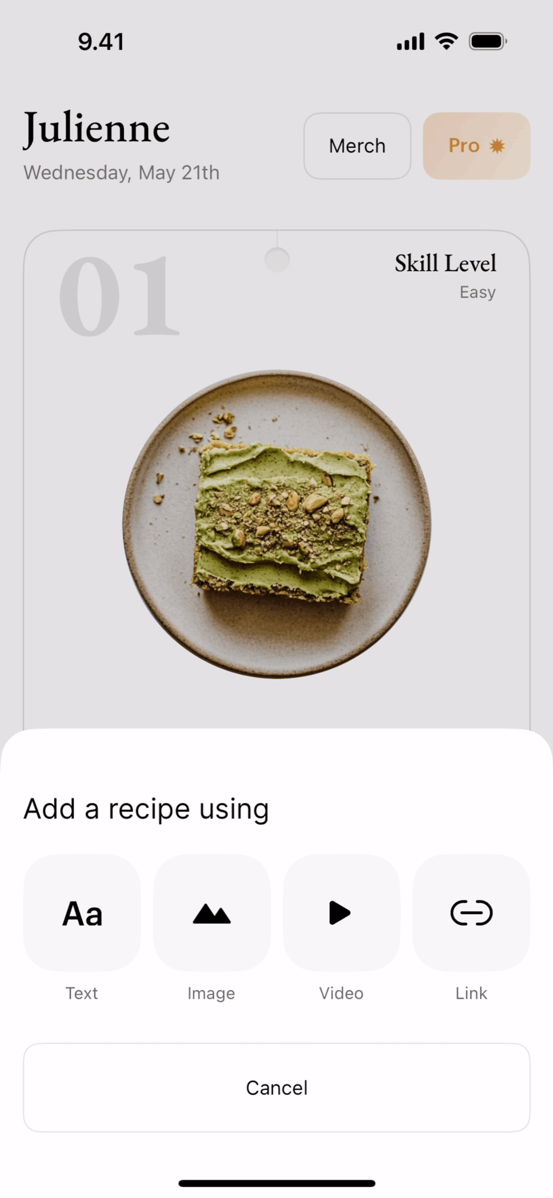 Julienne iOS Food & Drink interface screenshot 4