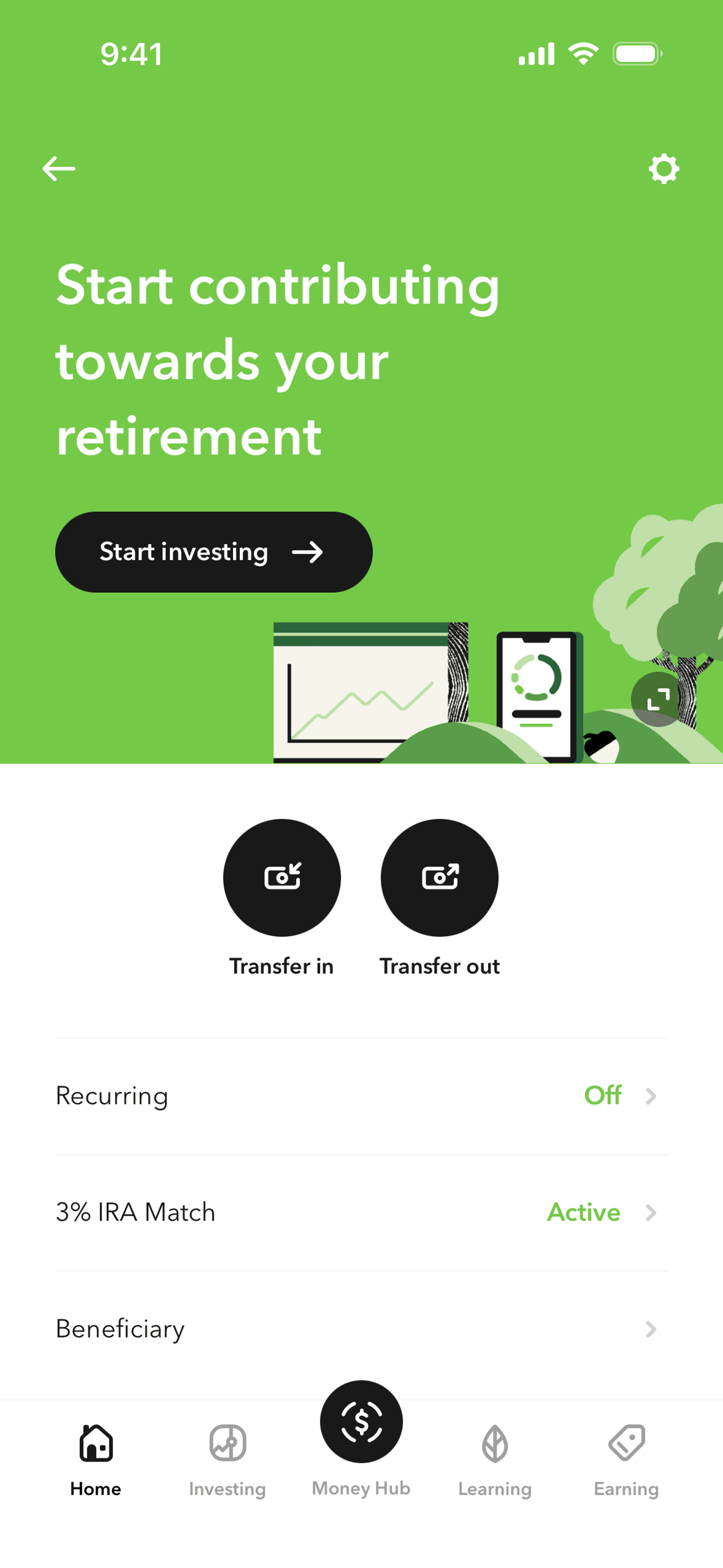 Acorns iOS Finance interface screenshot 7