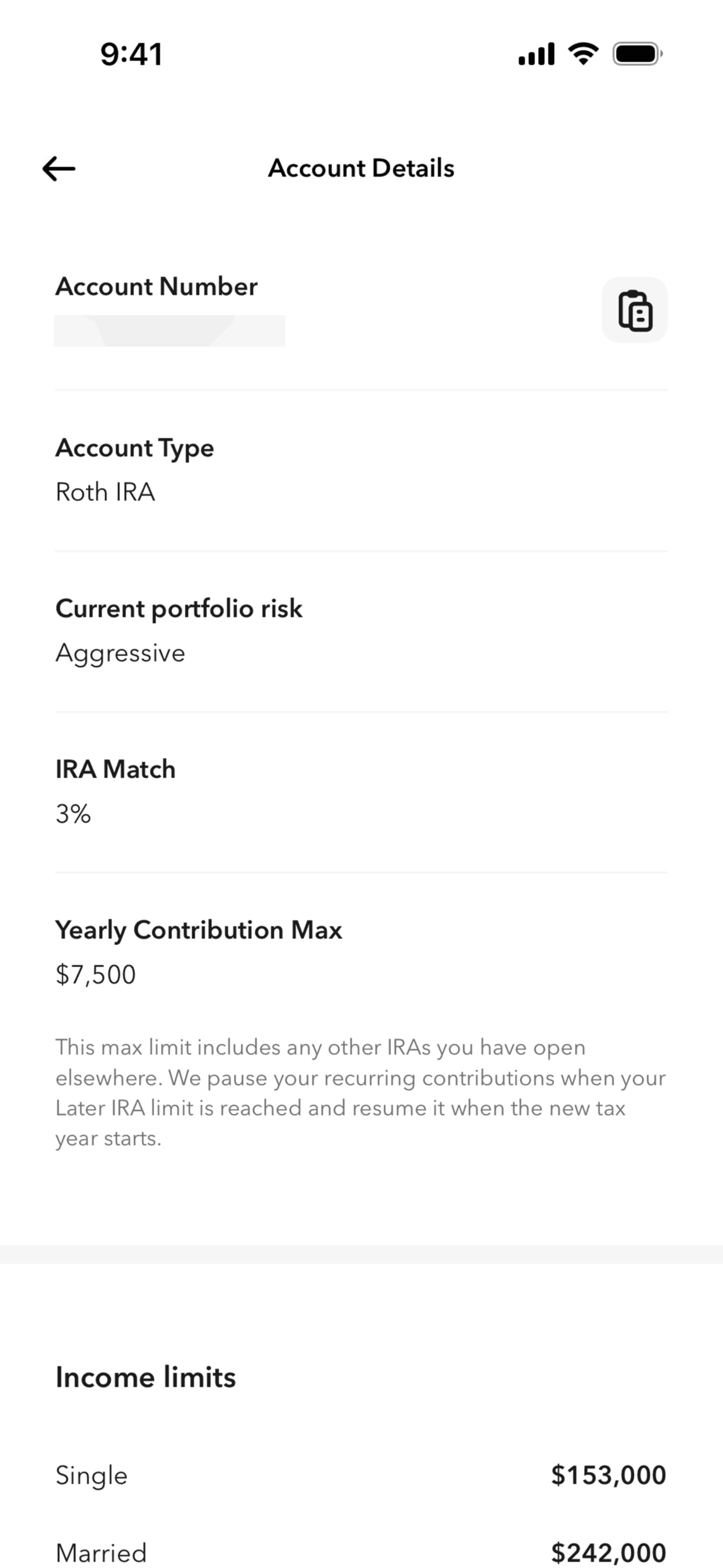 Acorns iOS Finance interface screenshot 8