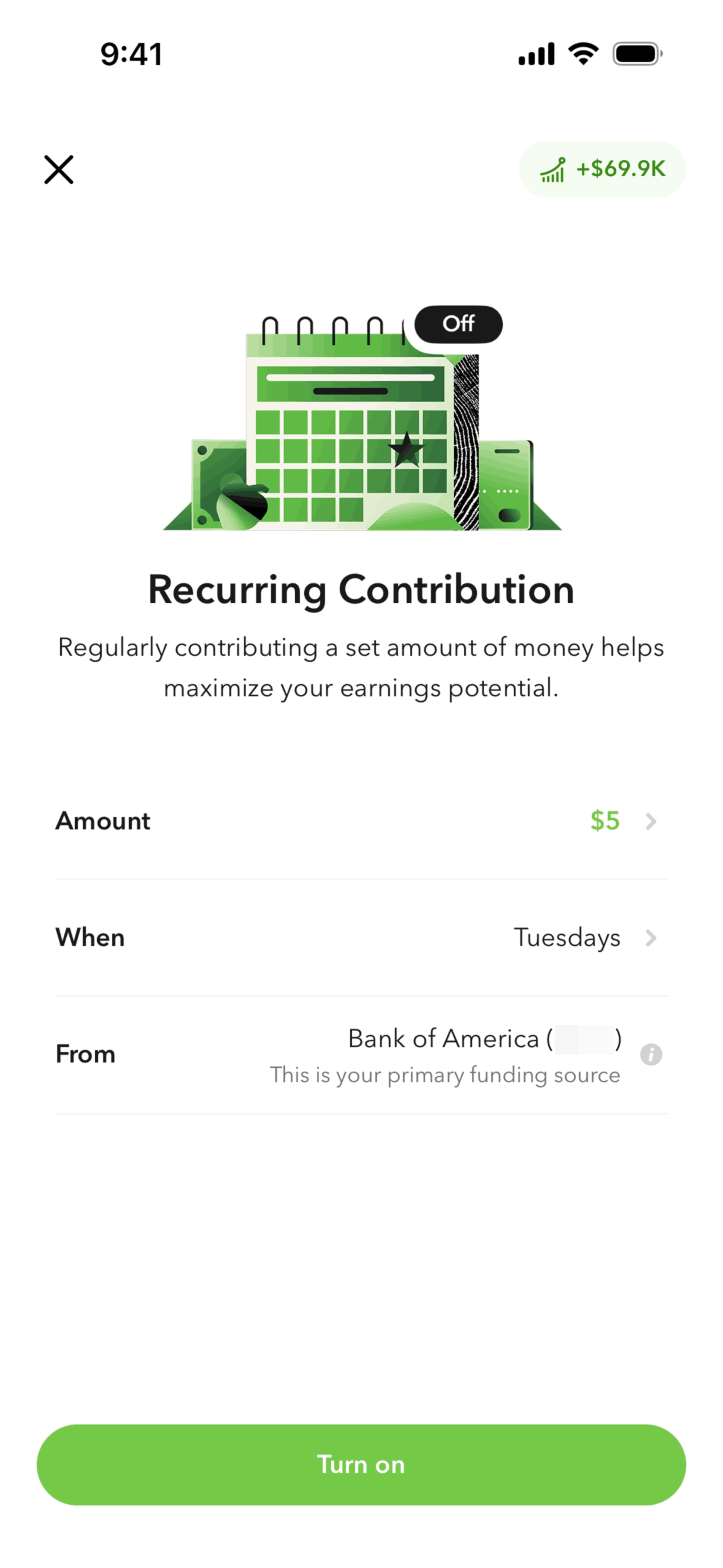 Acorns iOS Finance interface screenshot 13