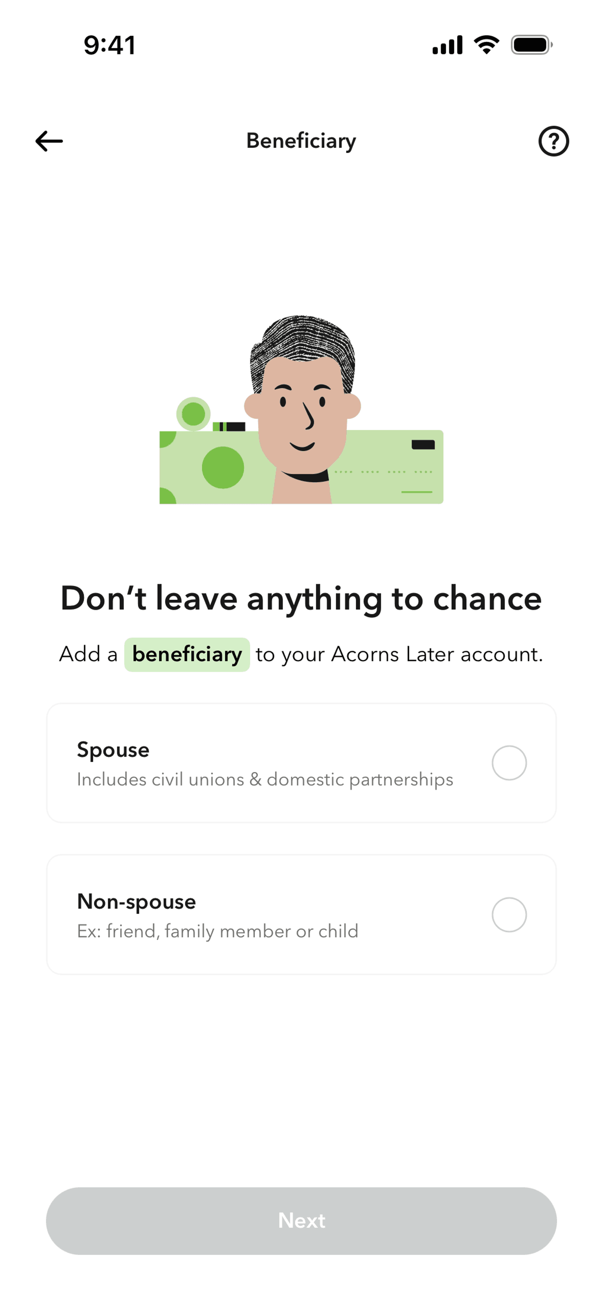Acorns iOS Finance interface screenshot 15