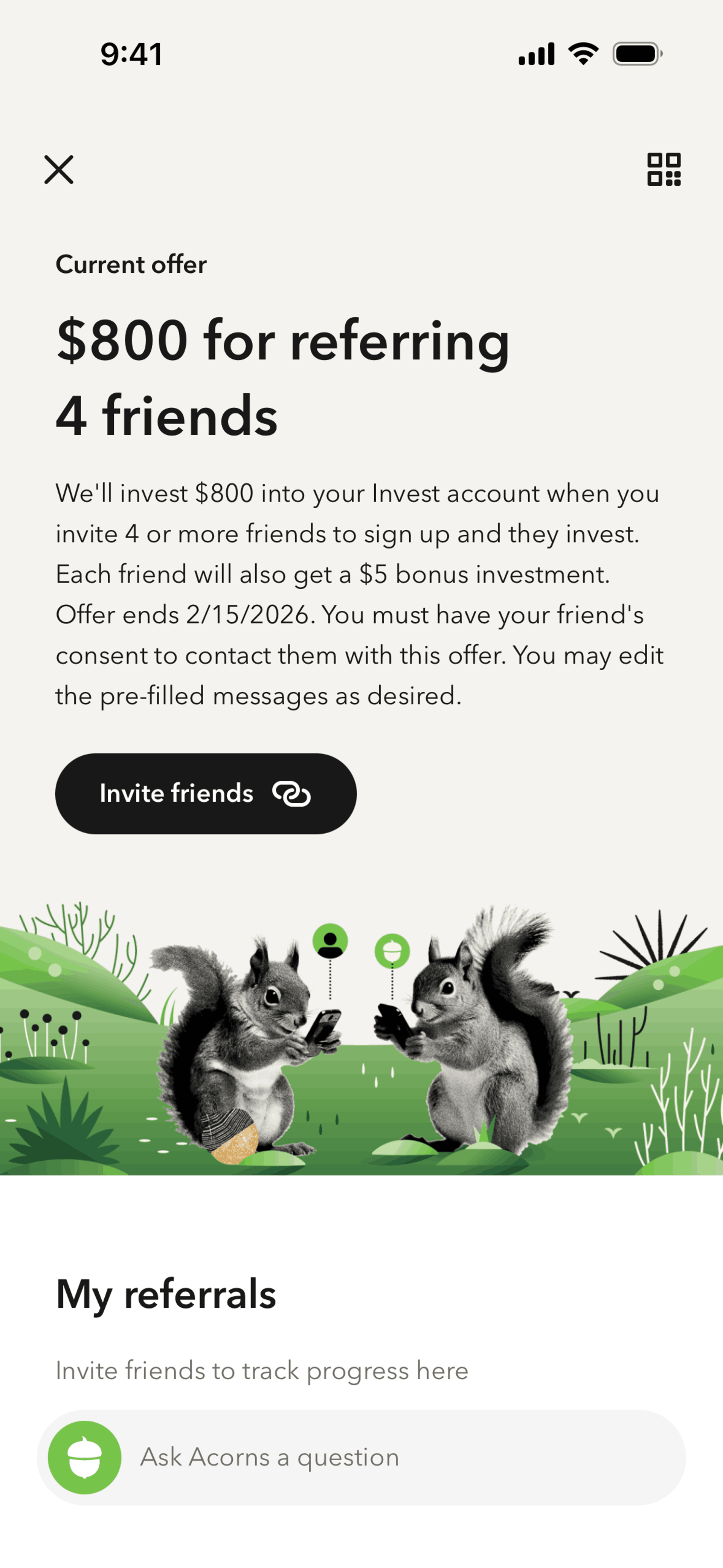Acorns iOS Finance interface screenshot 22