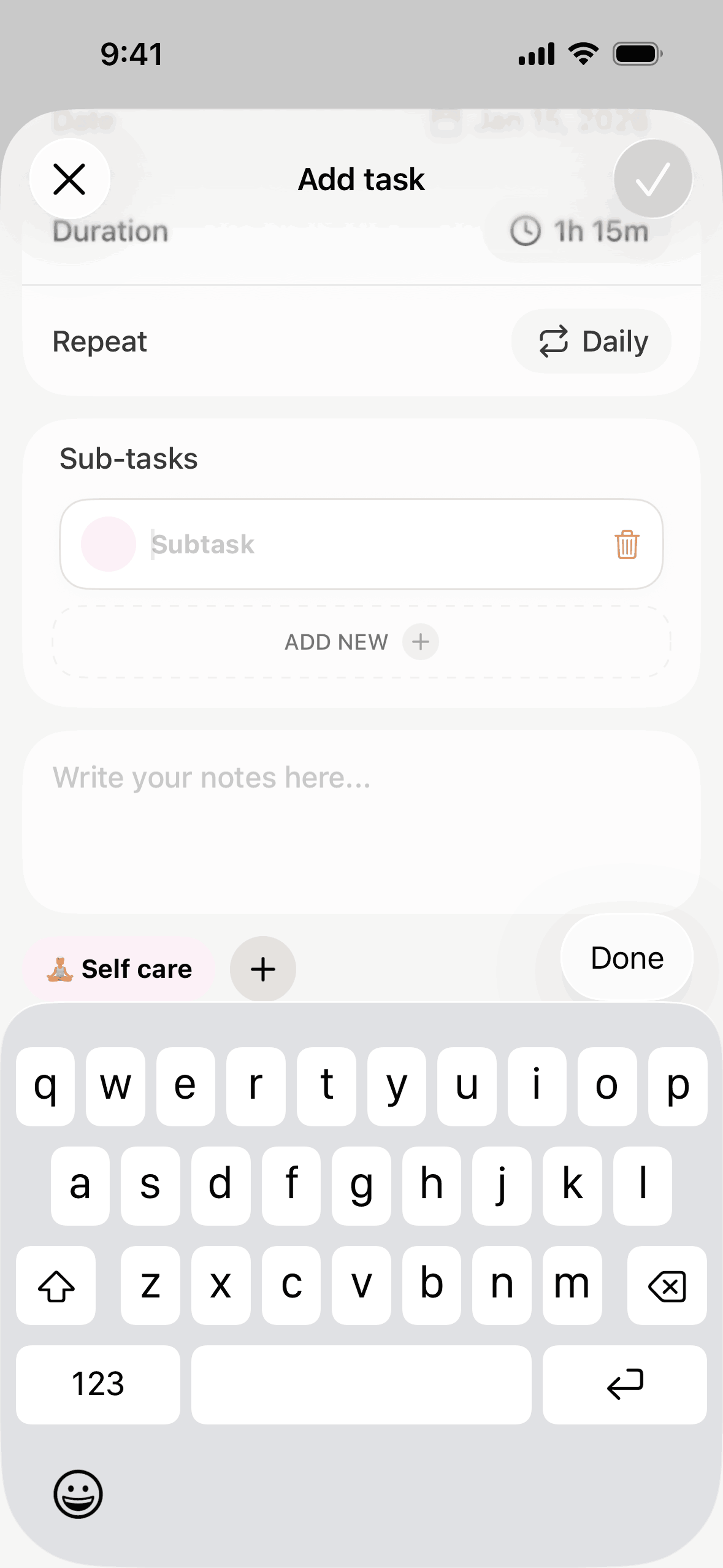 Tiimo iOS Productivity interface screenshot 13