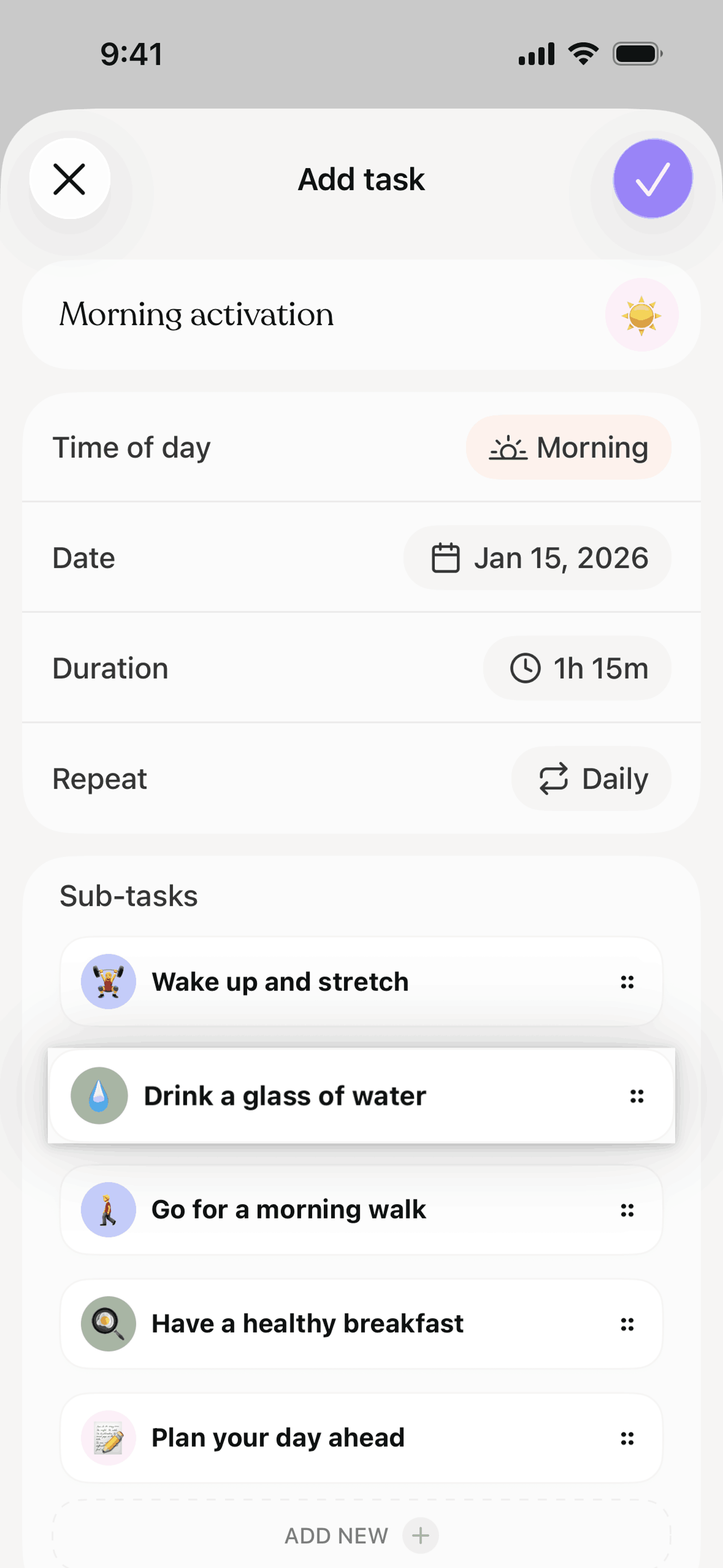 Tiimo iOS Productivity interface screenshot 14