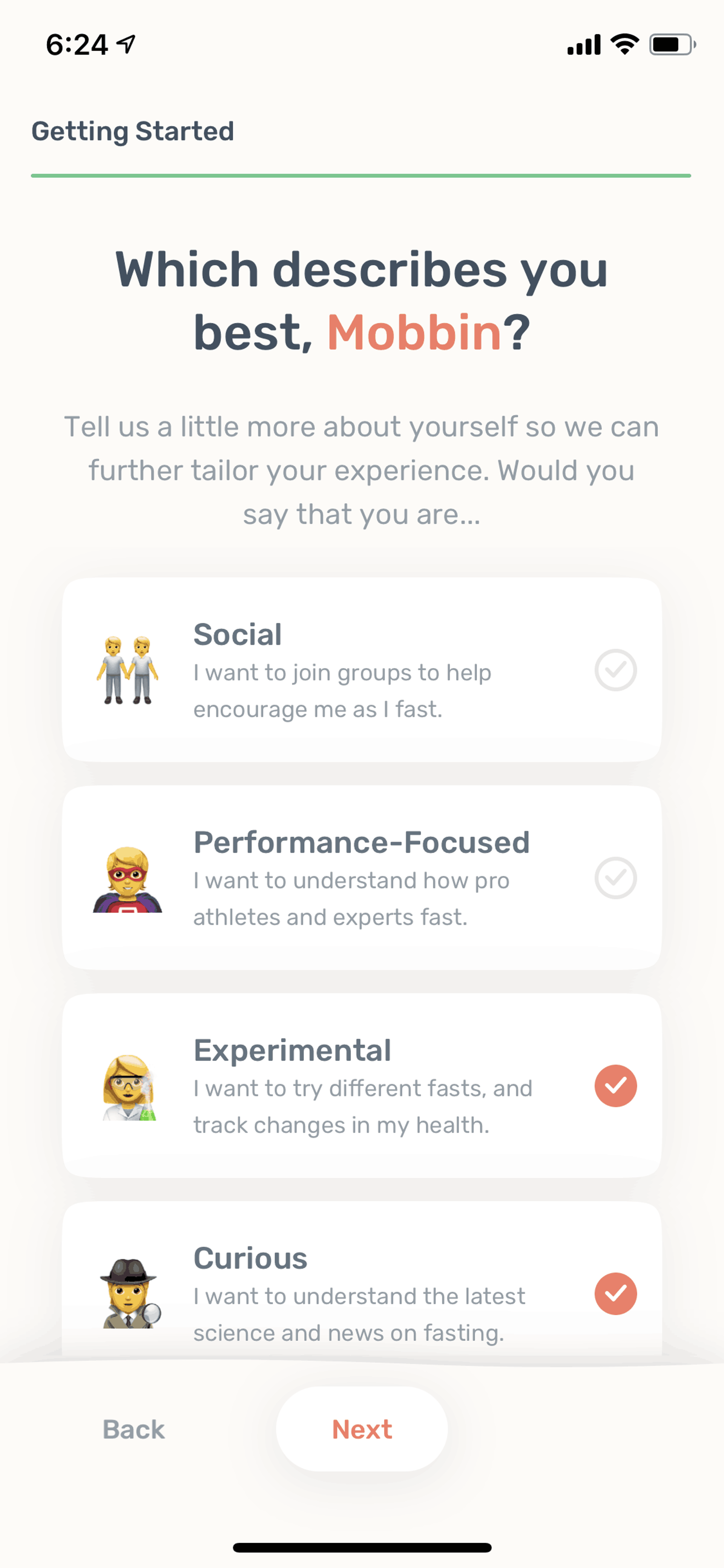 Zero iOS Health & Fitness interface screenshot 14