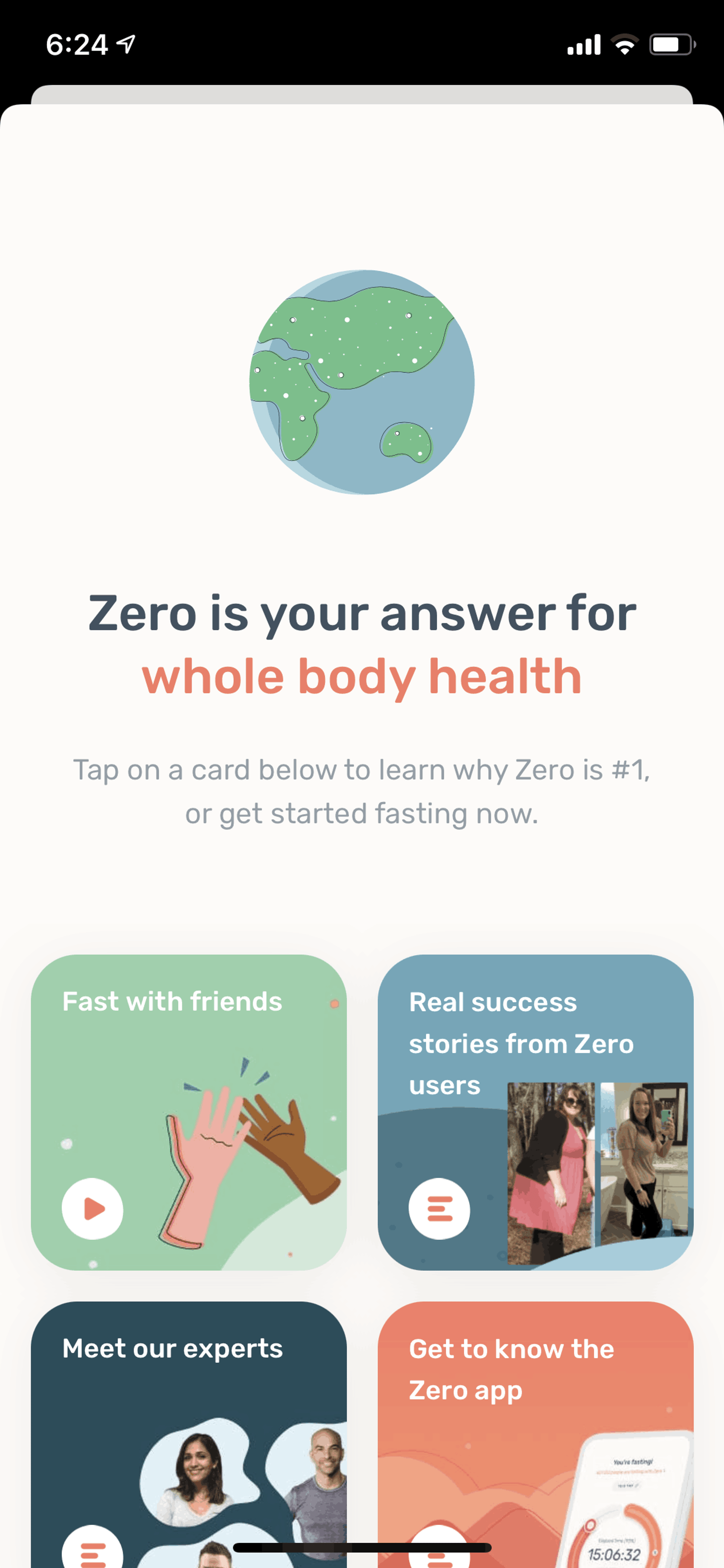 Zero iOS Health & Fitness interface screenshot 17
