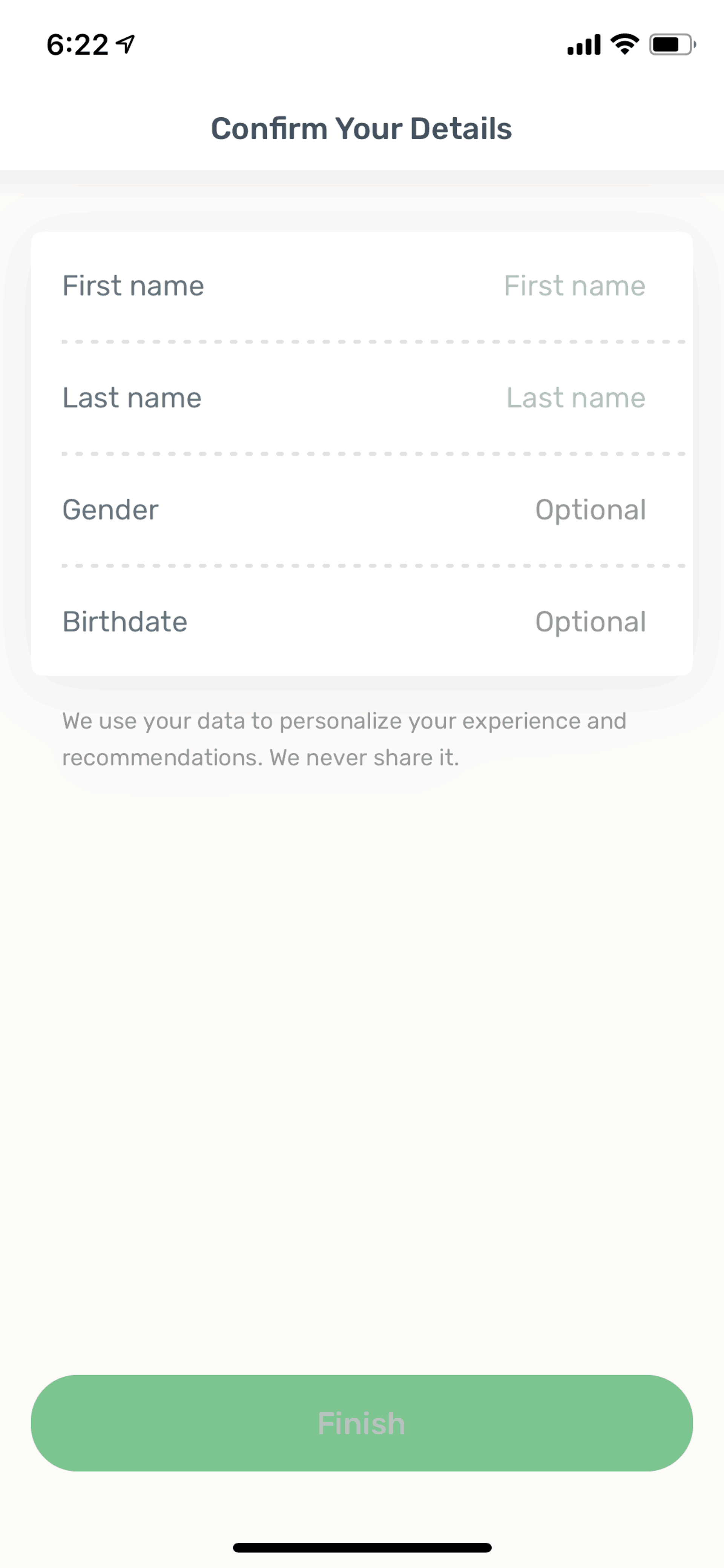 Zero iOS Health & Fitness interface screenshot 6