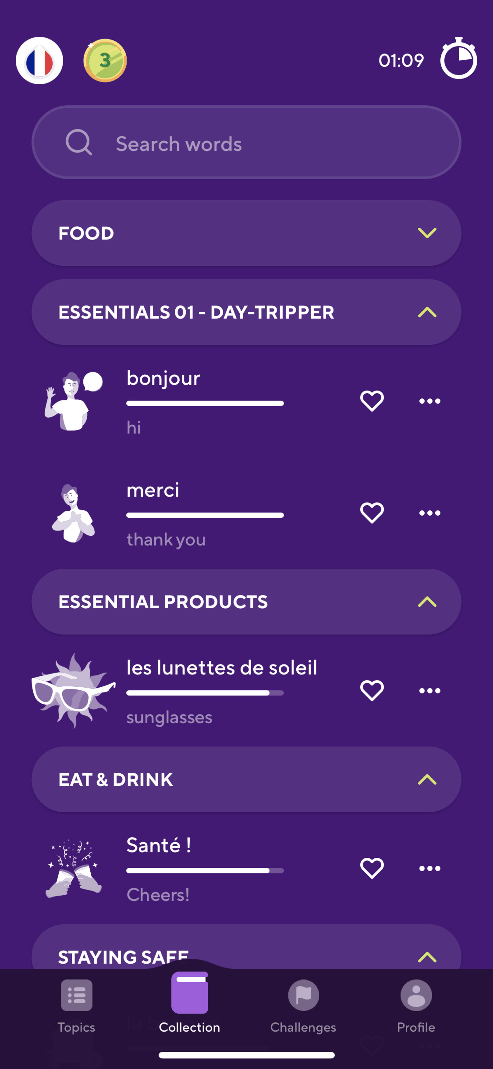 Drops iOS Education interface screenshot 10