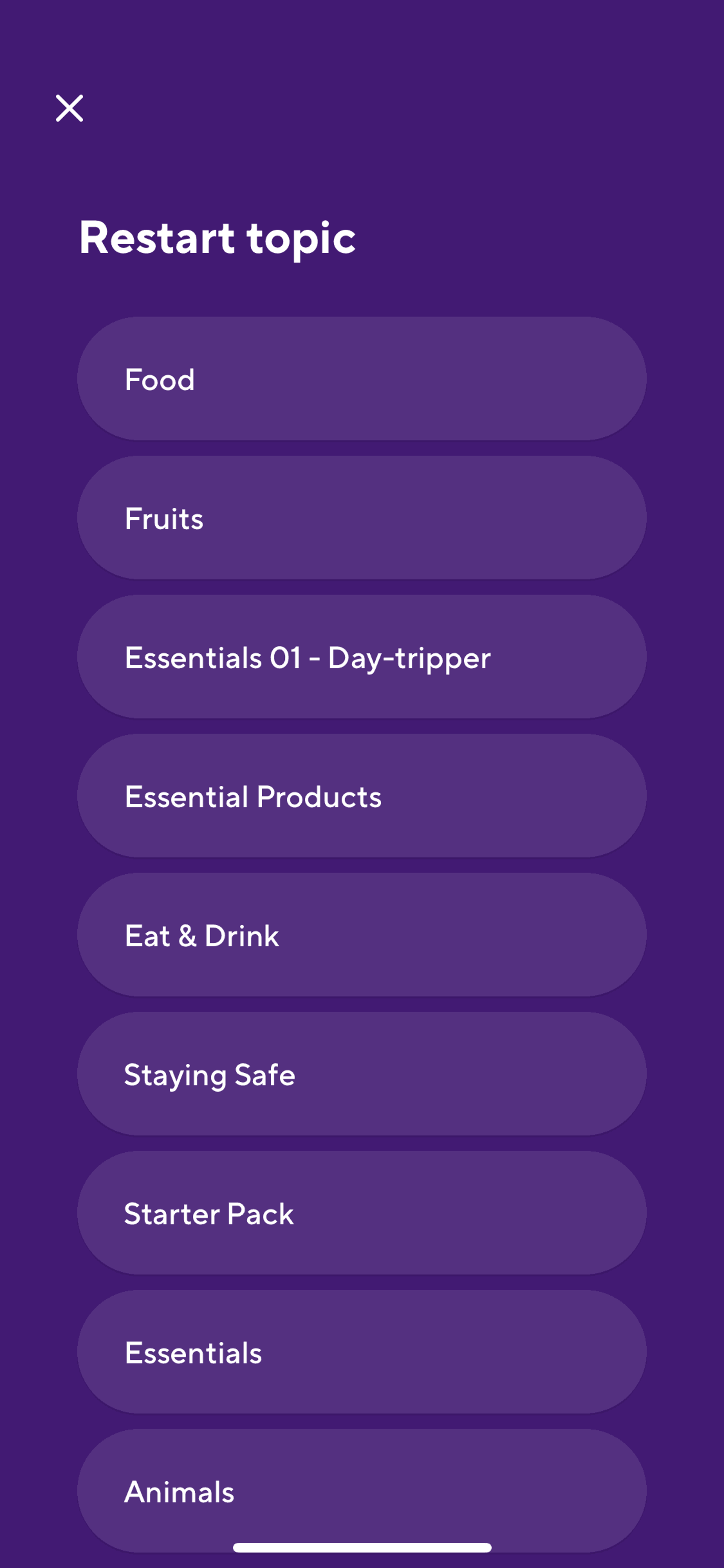 Drops iOS Education interface screenshot 14