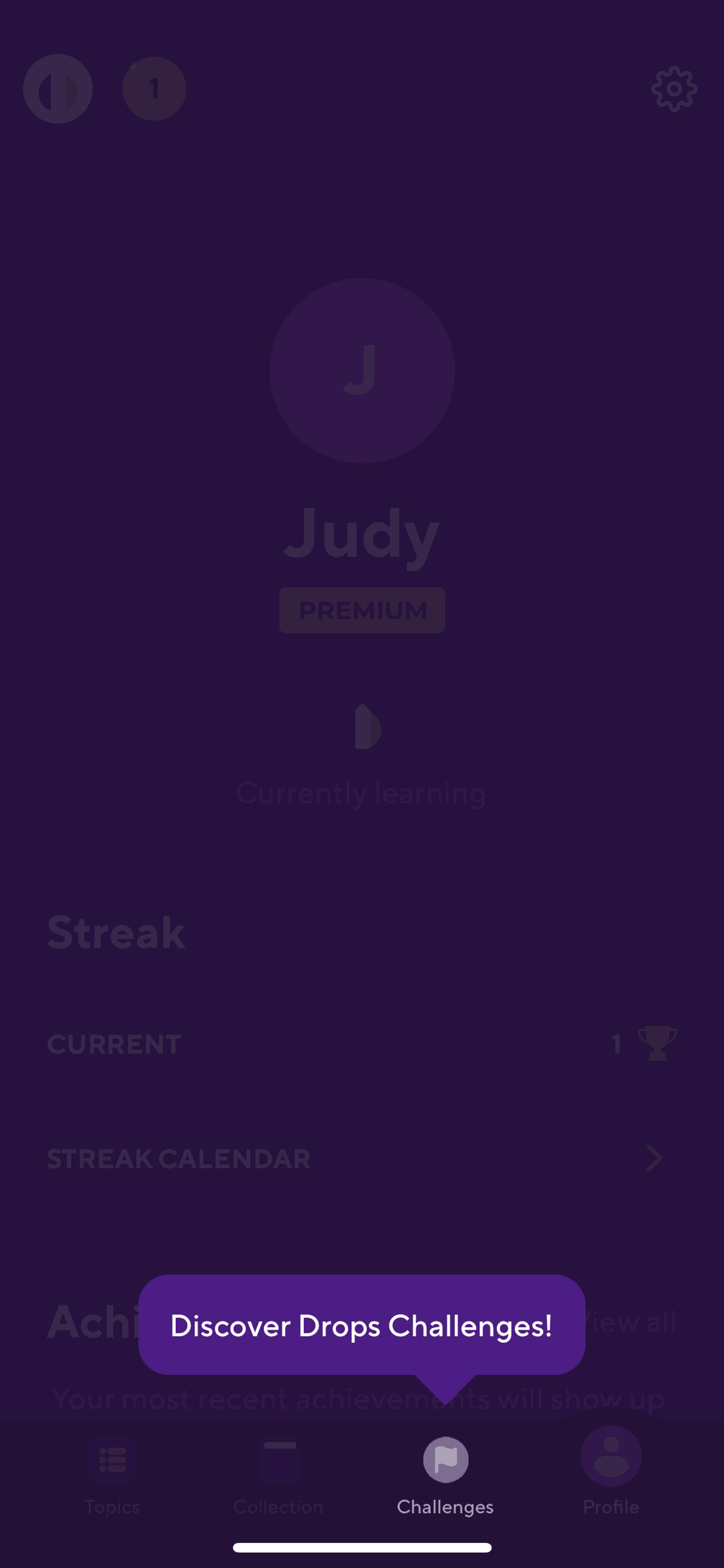 Drops iOS Education interface screenshot 3