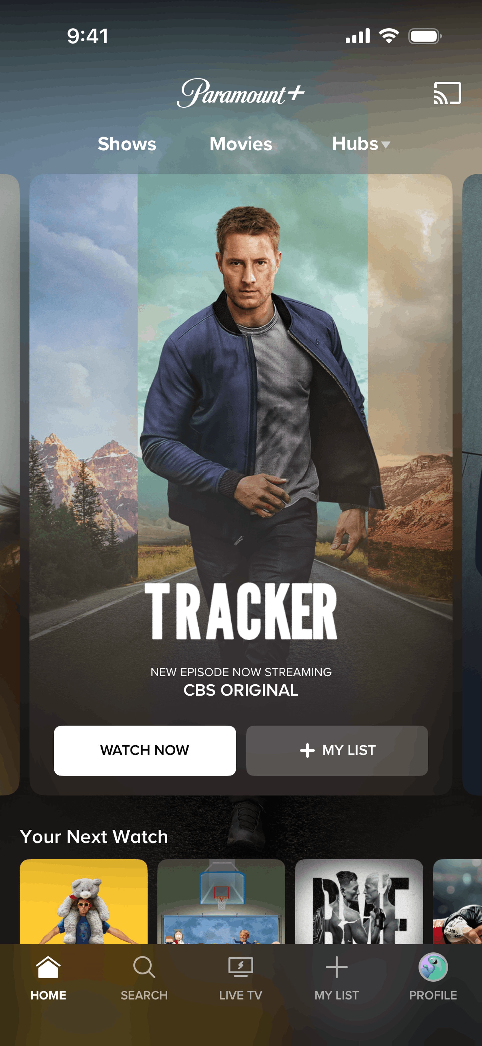 Paramount+ iOS Sports interface screenshot 5