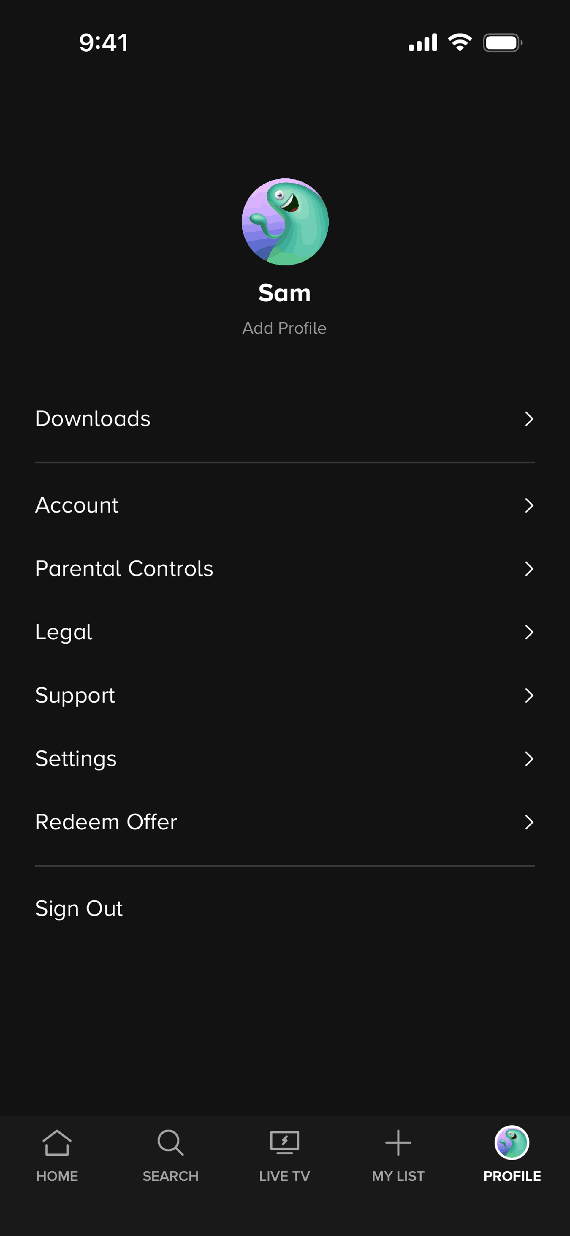 Paramount+ iOS Sports interface screenshot 15