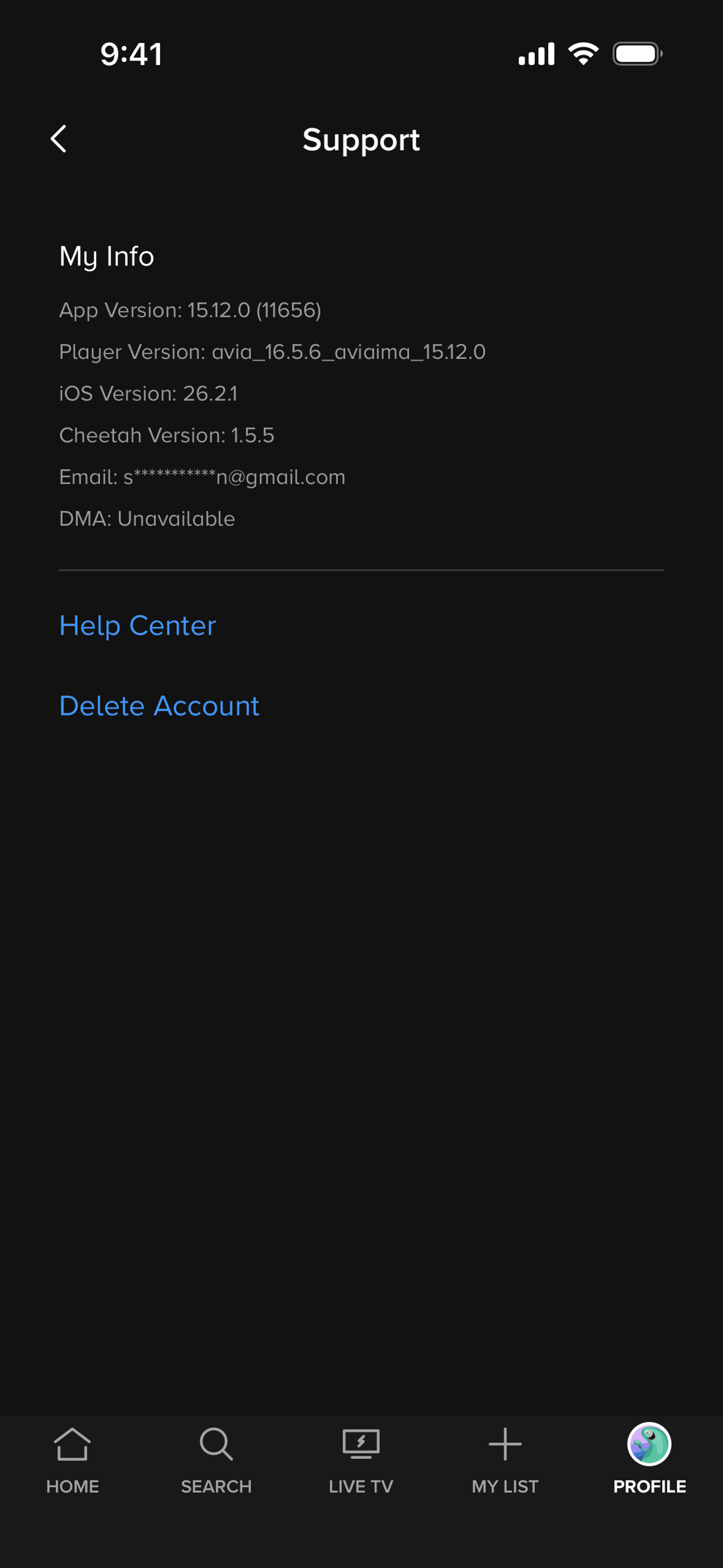 Paramount+ iOS Sports interface screenshot 23