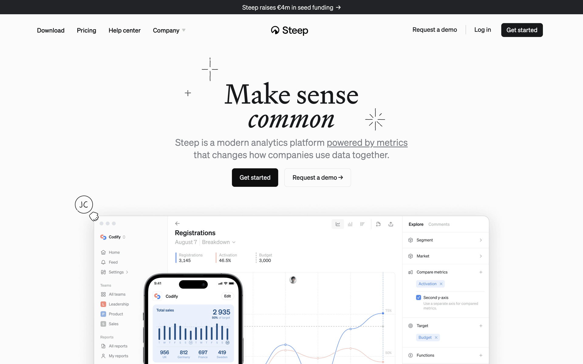 Steep Web Business interface screenshot 1