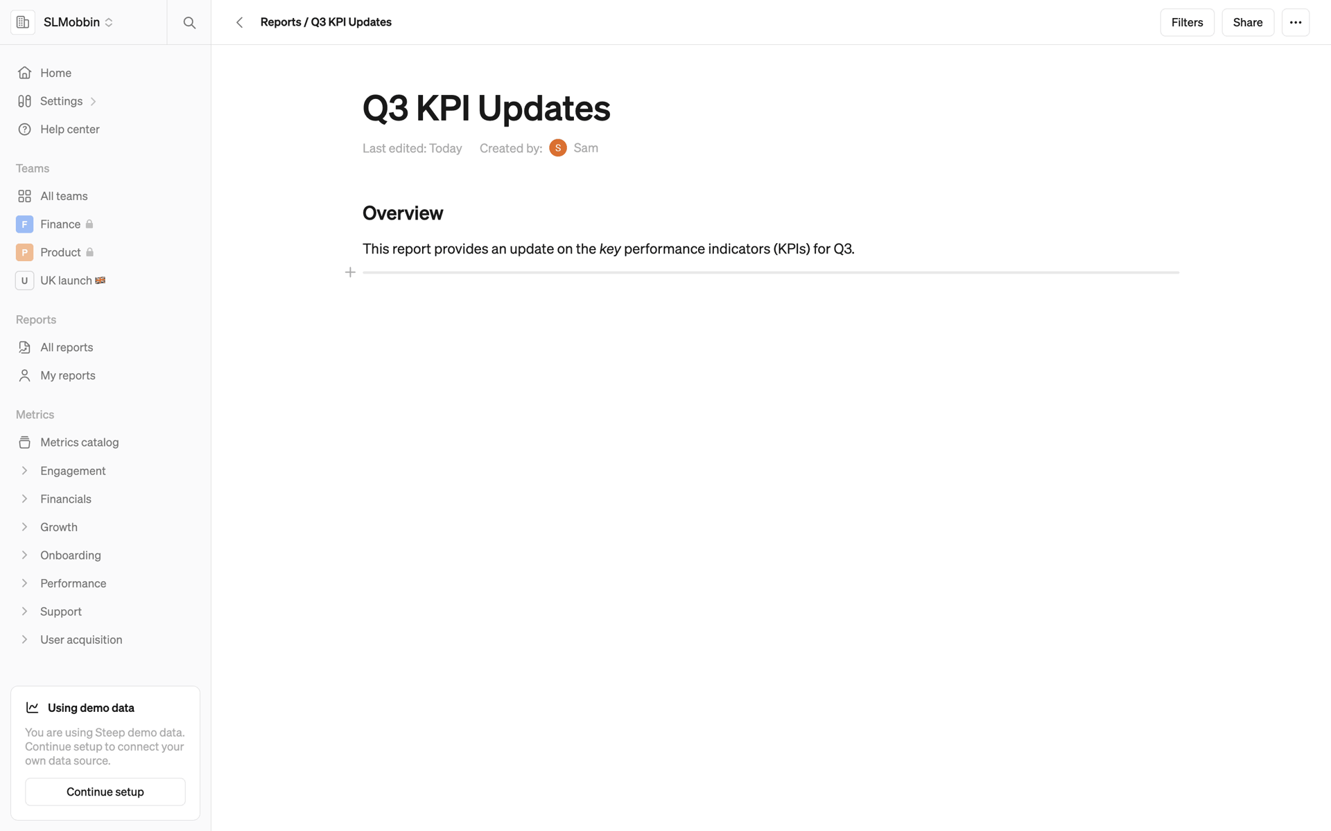 Steep Web Business interface screenshot 24