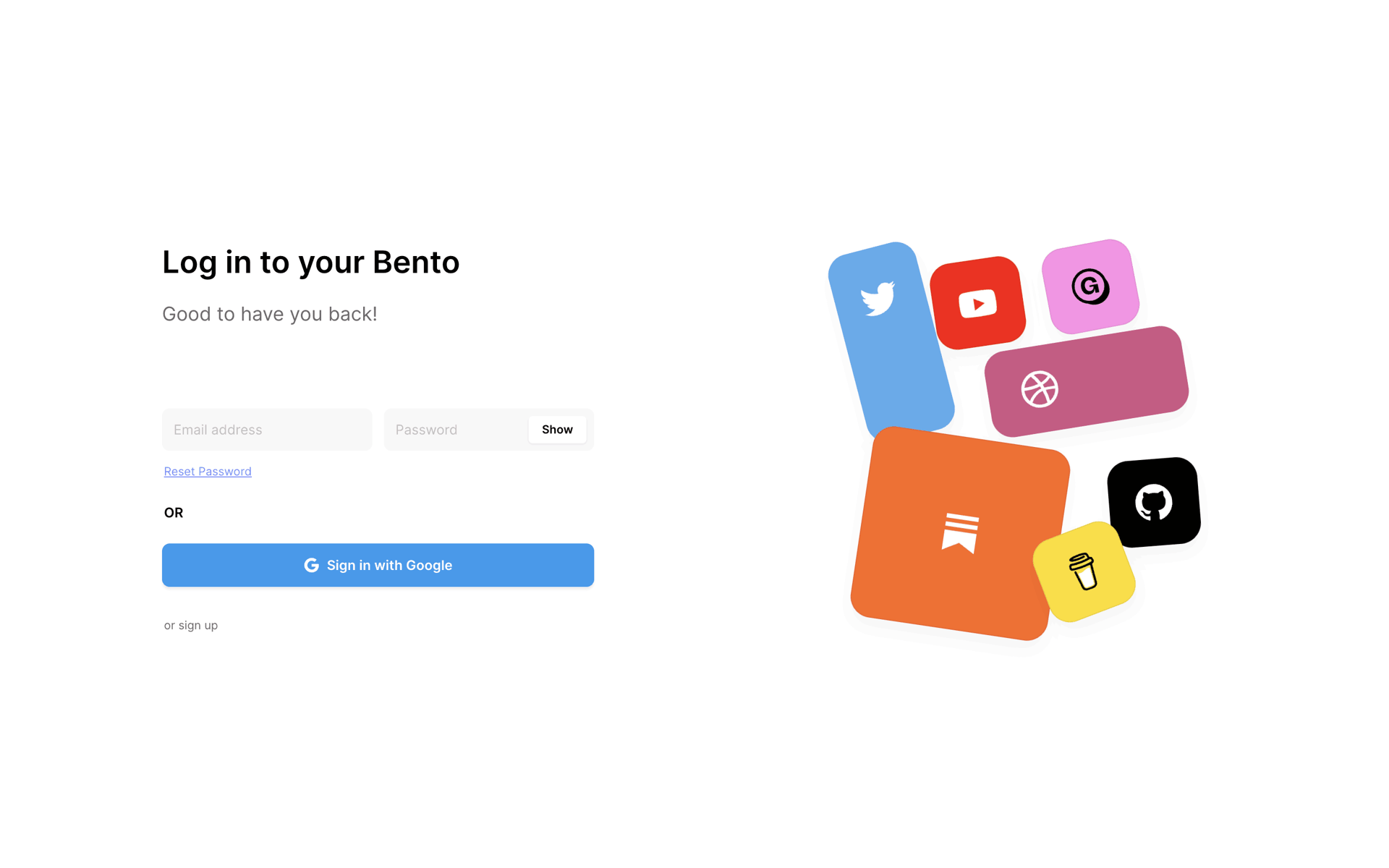 Bento Web Social Networking interface screenshot 11