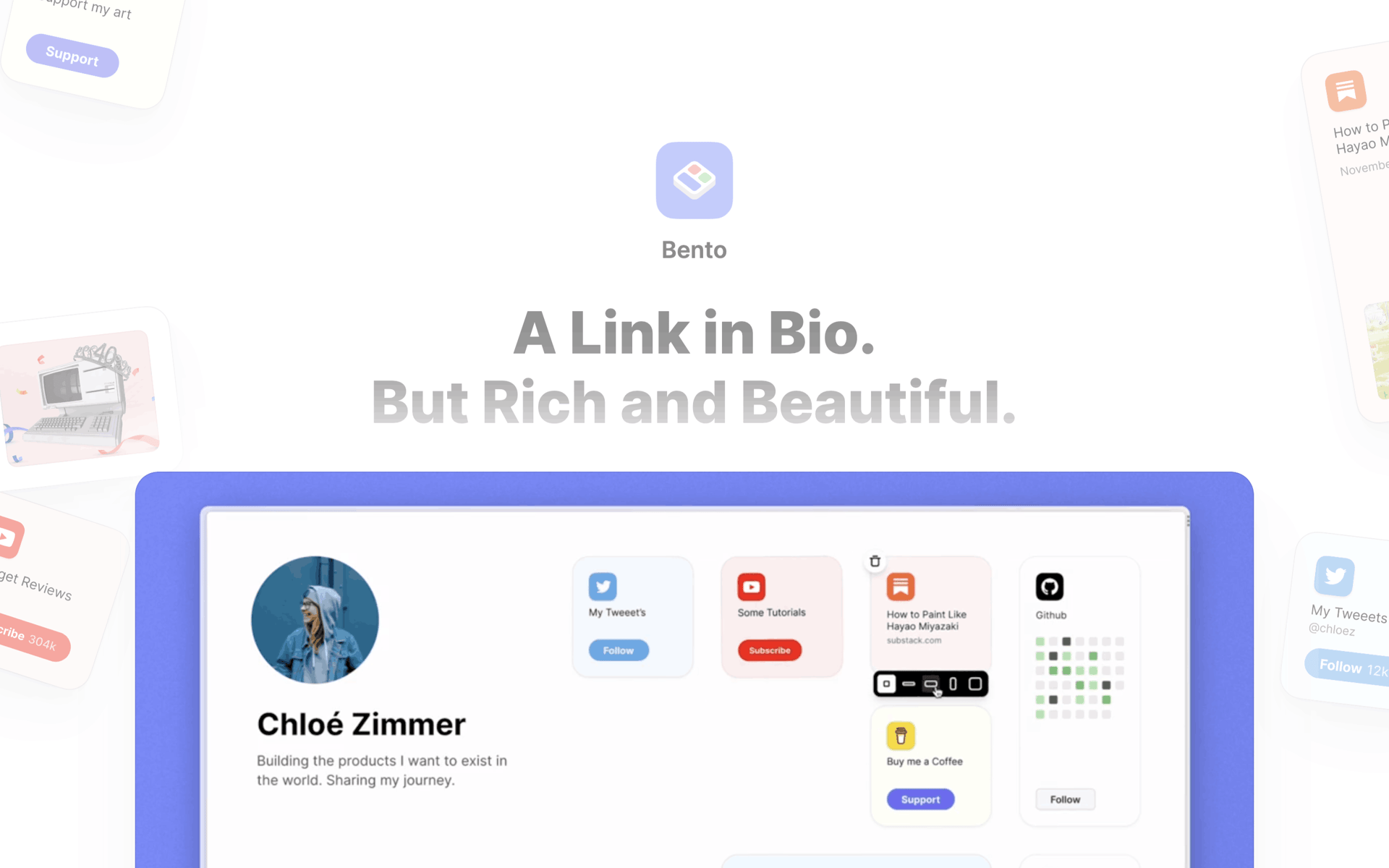 Bento Web Social Networking interface screenshot 13