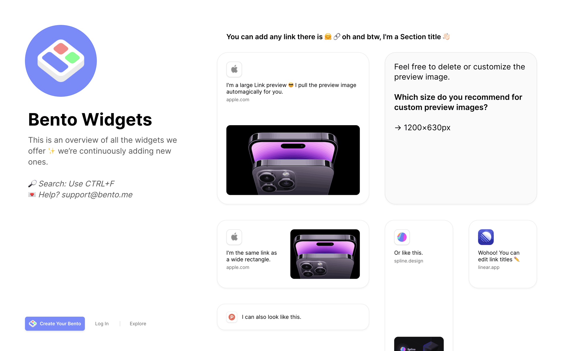 Bento Web Social Networking interface screenshot 15