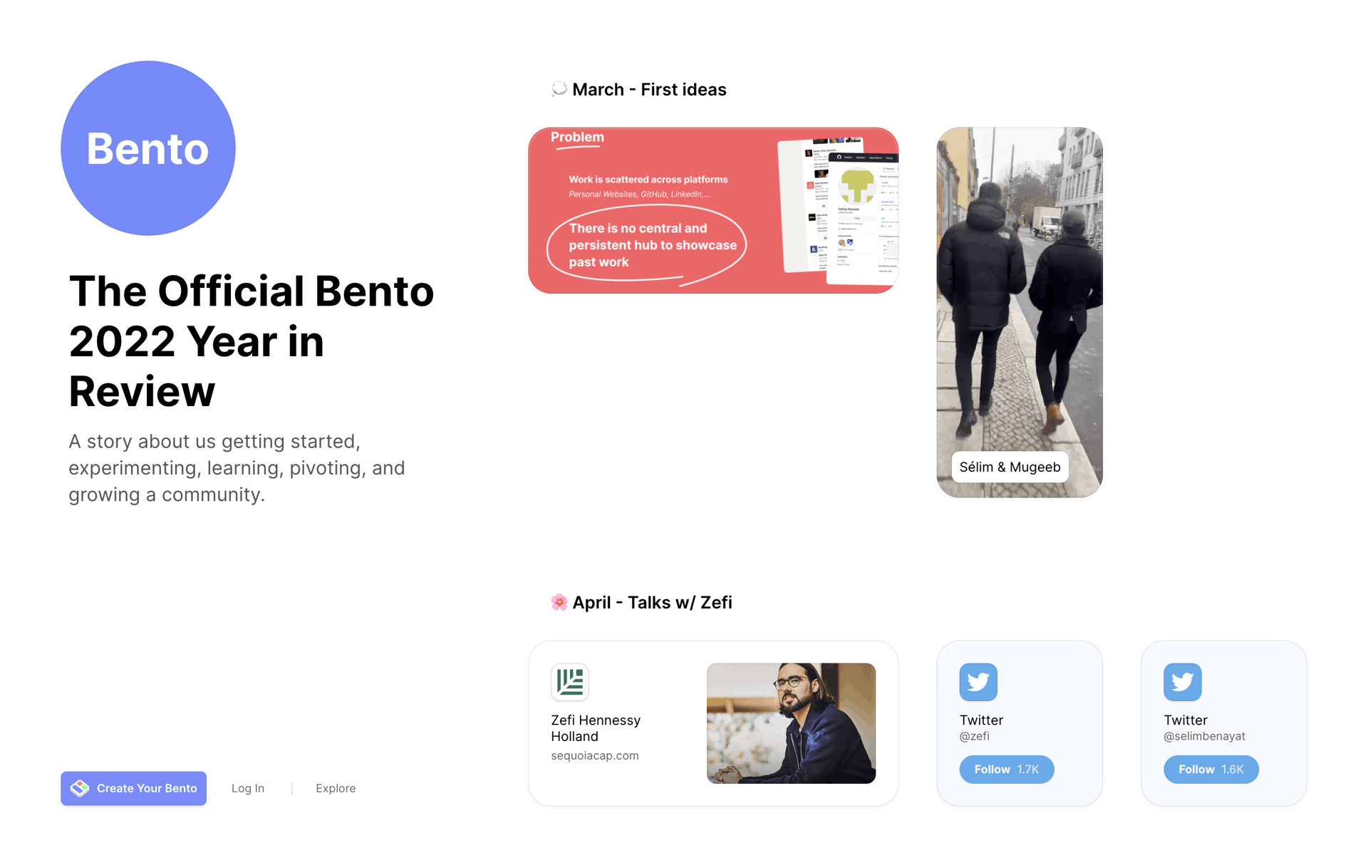 Bento Web Social Networking interface screenshot 16