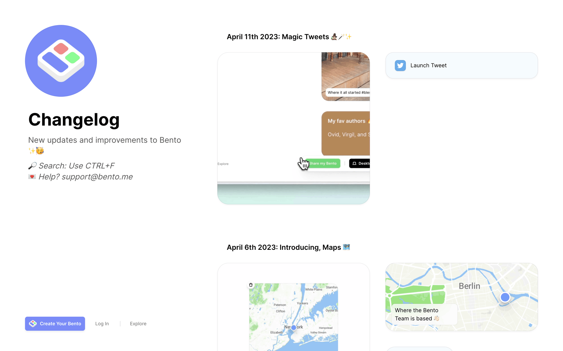 Bento Web Social Networking interface screenshot 18