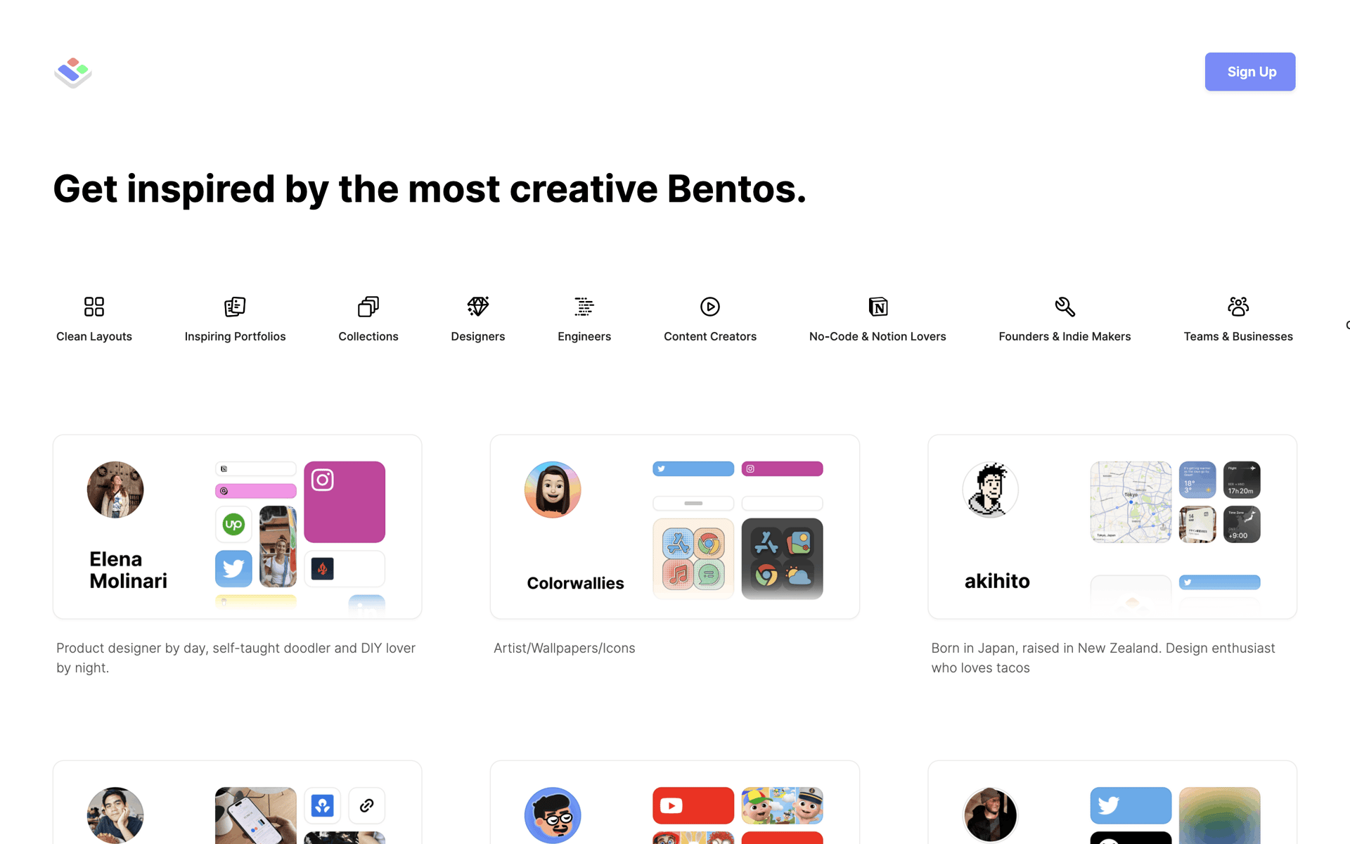 Bento Web Social Networking interface screenshot 20