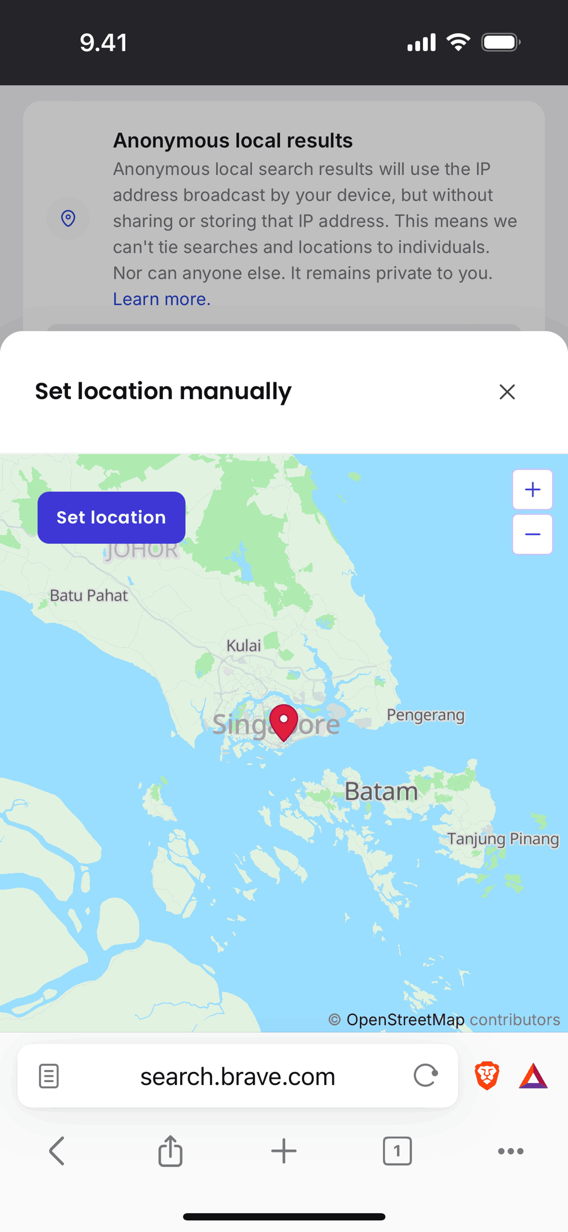 Brave Browser iOS Utilities interface screenshot 12