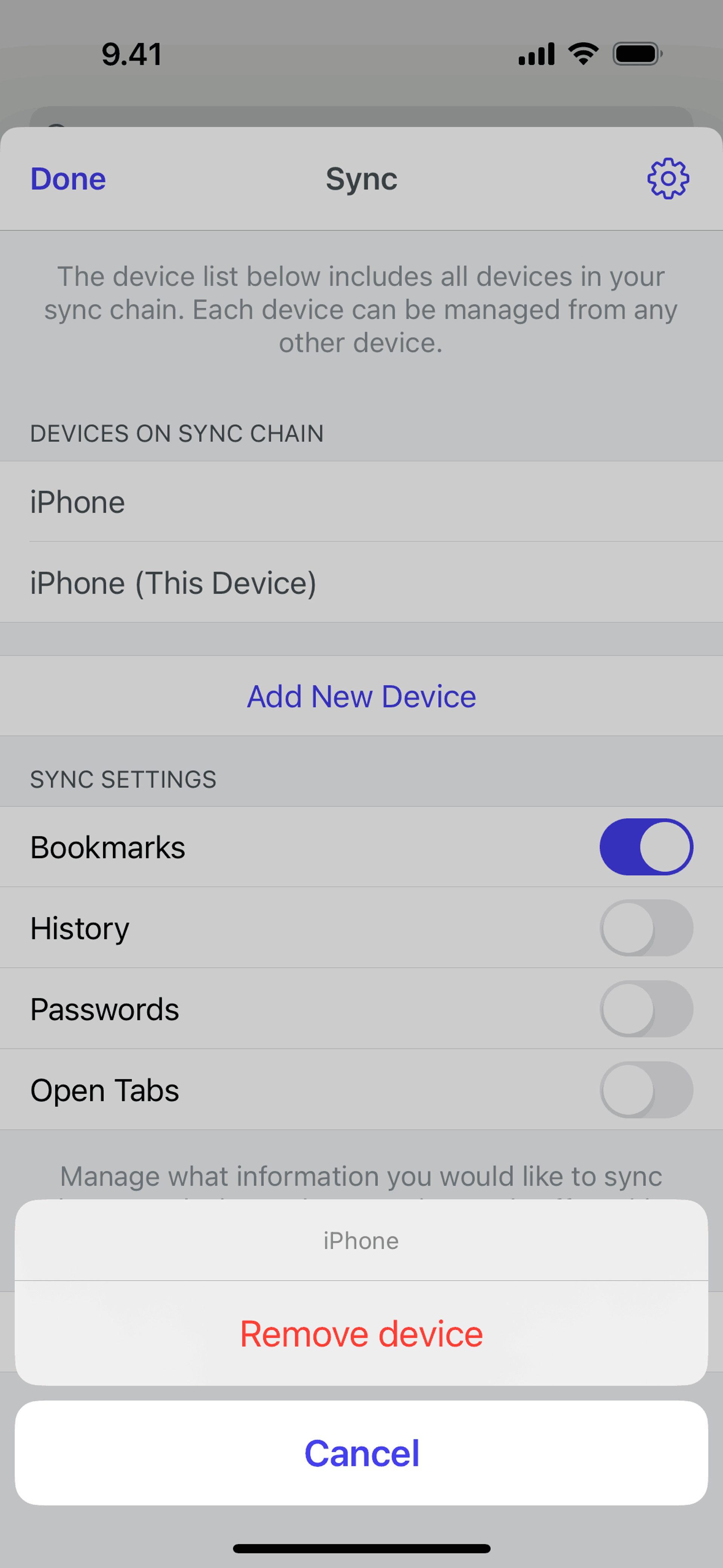Brave Browser iOS Utilities interface screenshot 24