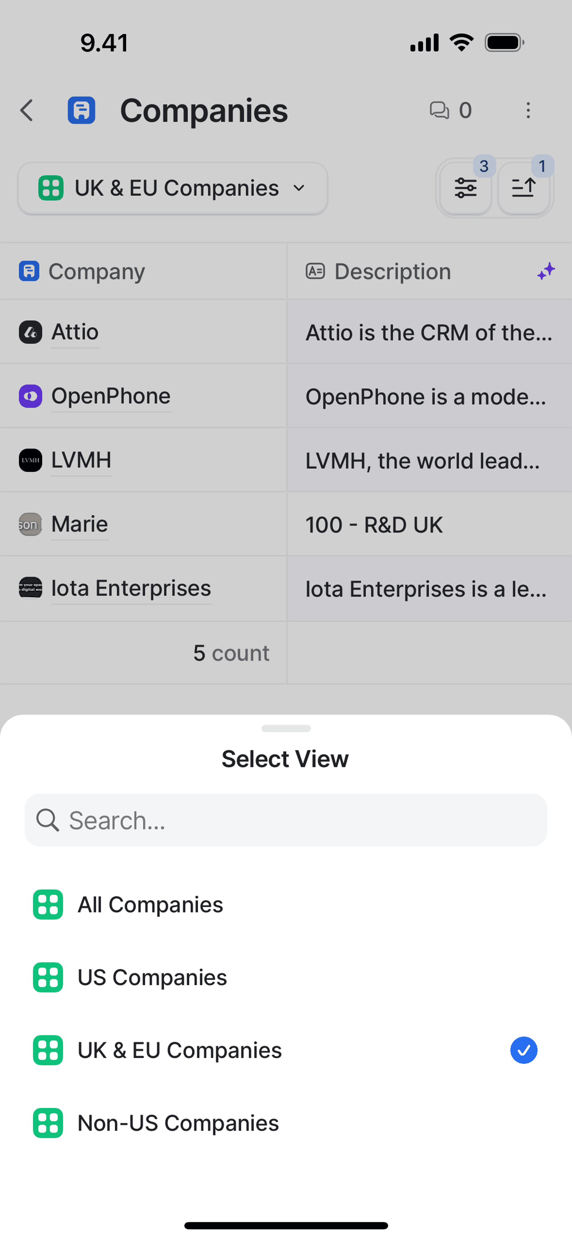 Attio iOS Productivity interface screenshot 23