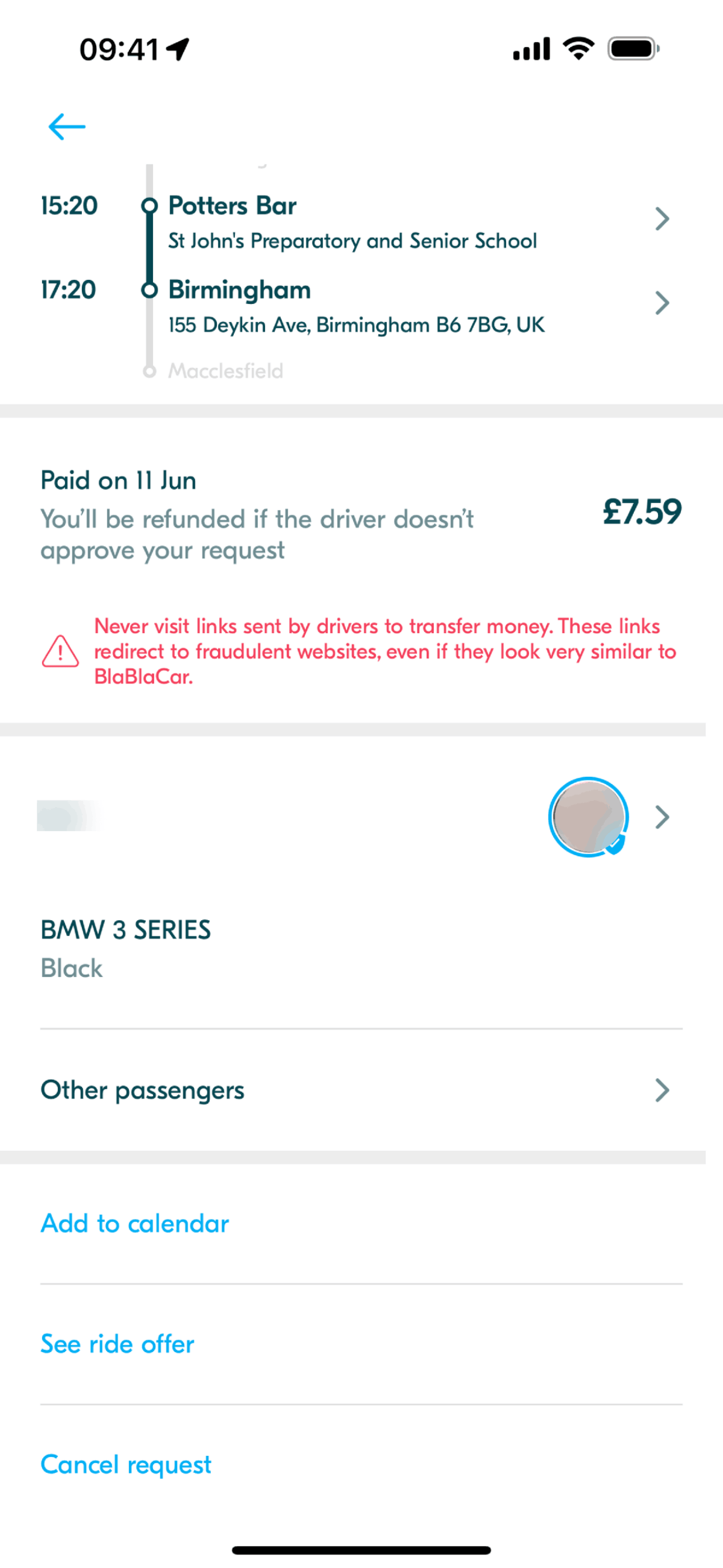 BlaBlaCar iOS Travel & Transportation interface screenshot 2