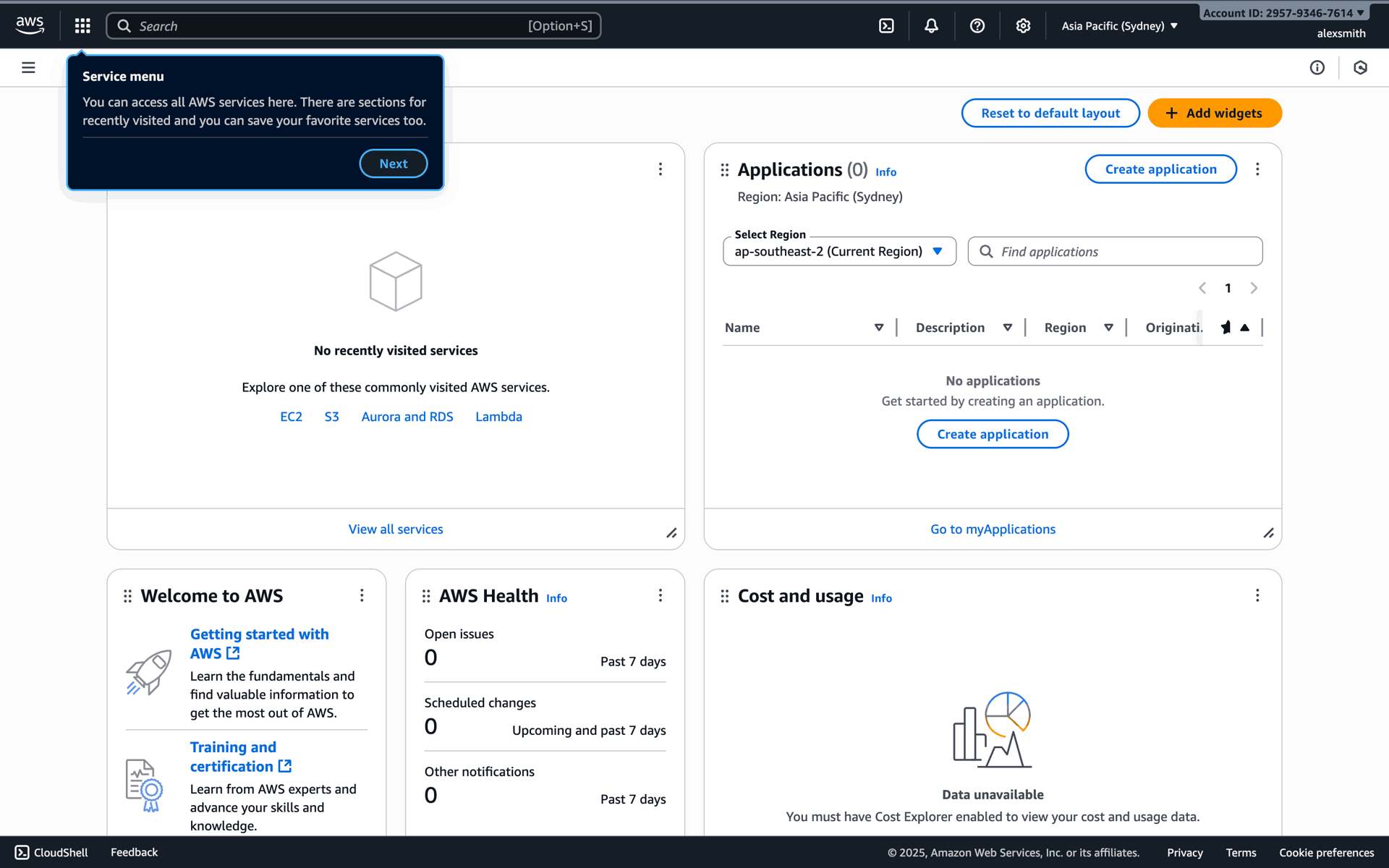 Amazon Web Services (AWS) Web Developer Tools interface screenshot 24