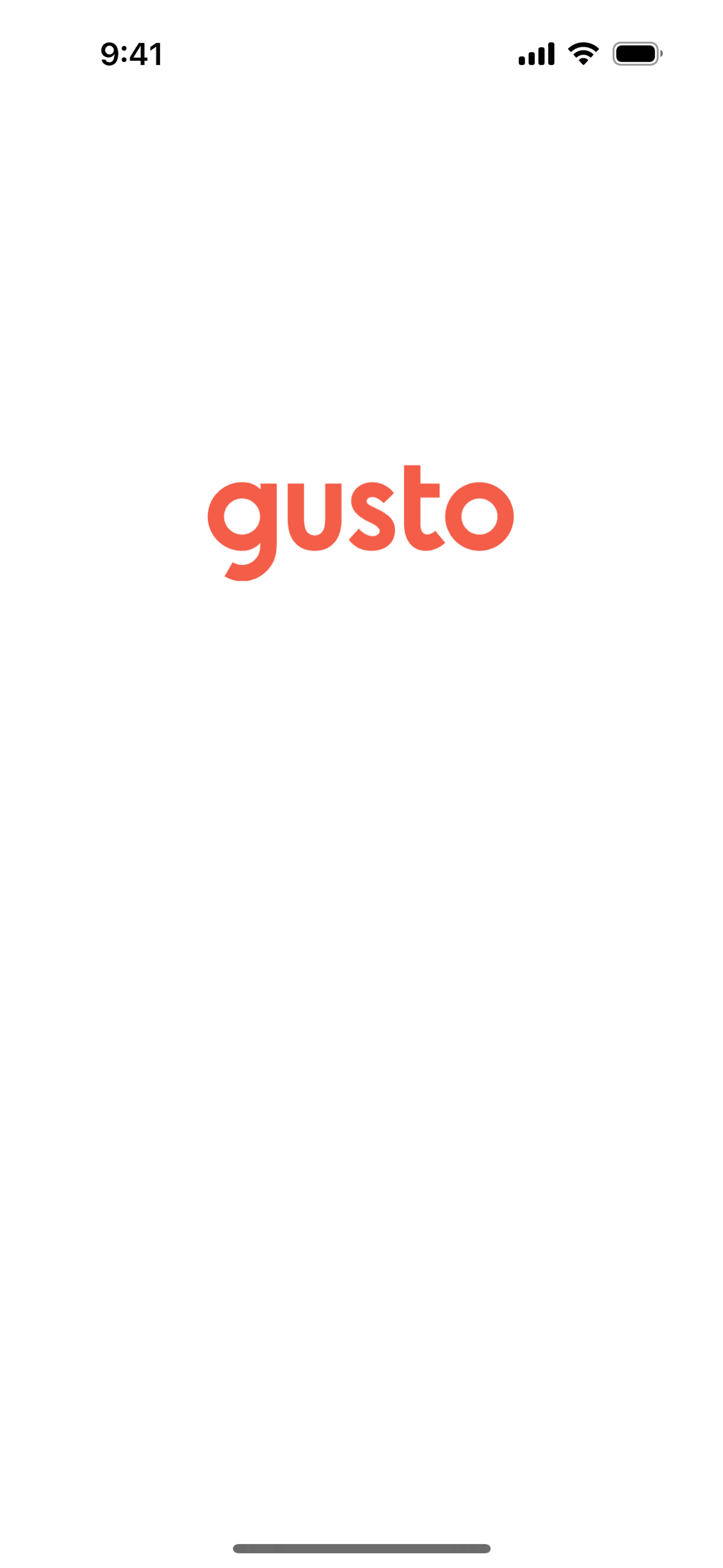 Gusto Mobile iOS Finance interface screenshot 1