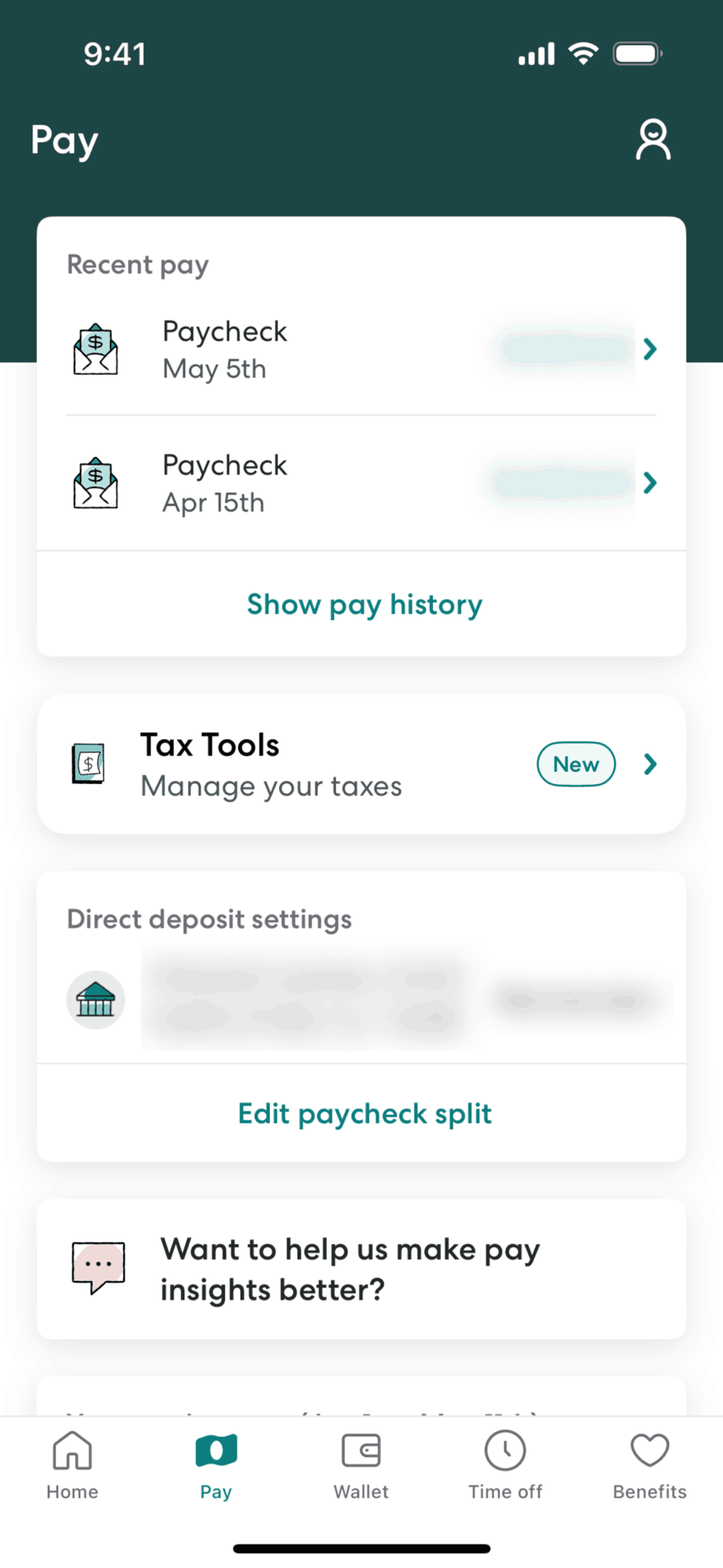 Gusto Mobile iOS Finance interface screenshot 3