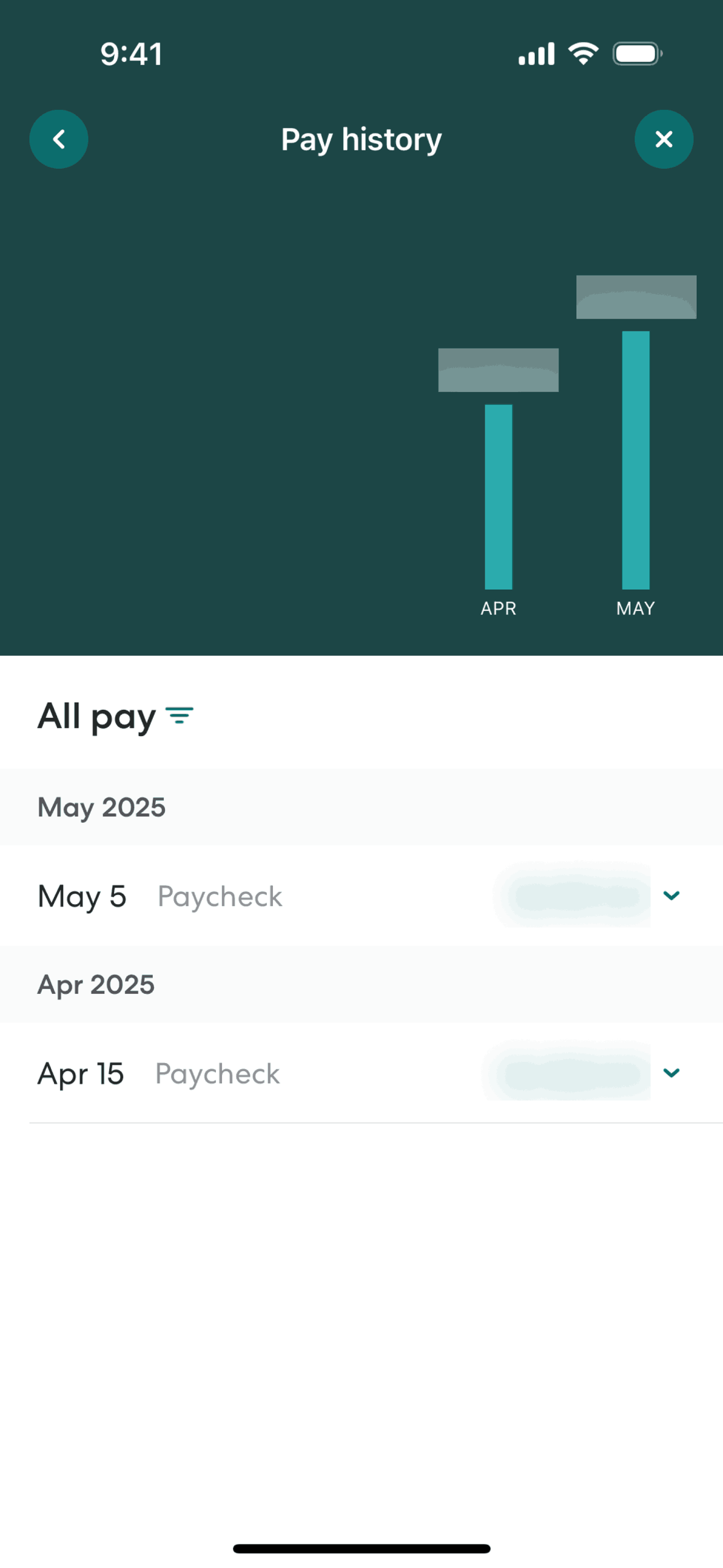 Gusto Mobile iOS Finance interface screenshot 7