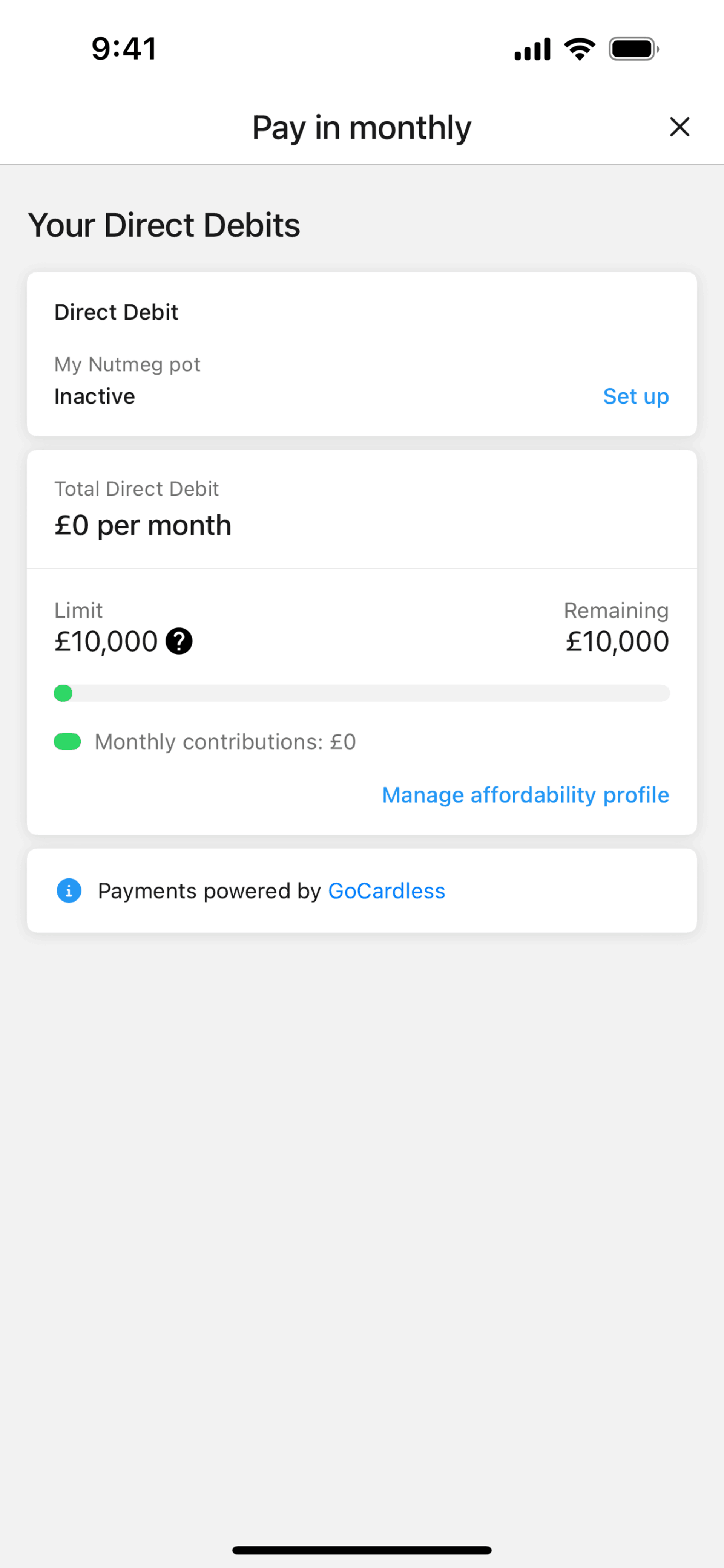 Nutmeg iOS Finance interface screenshot 3
