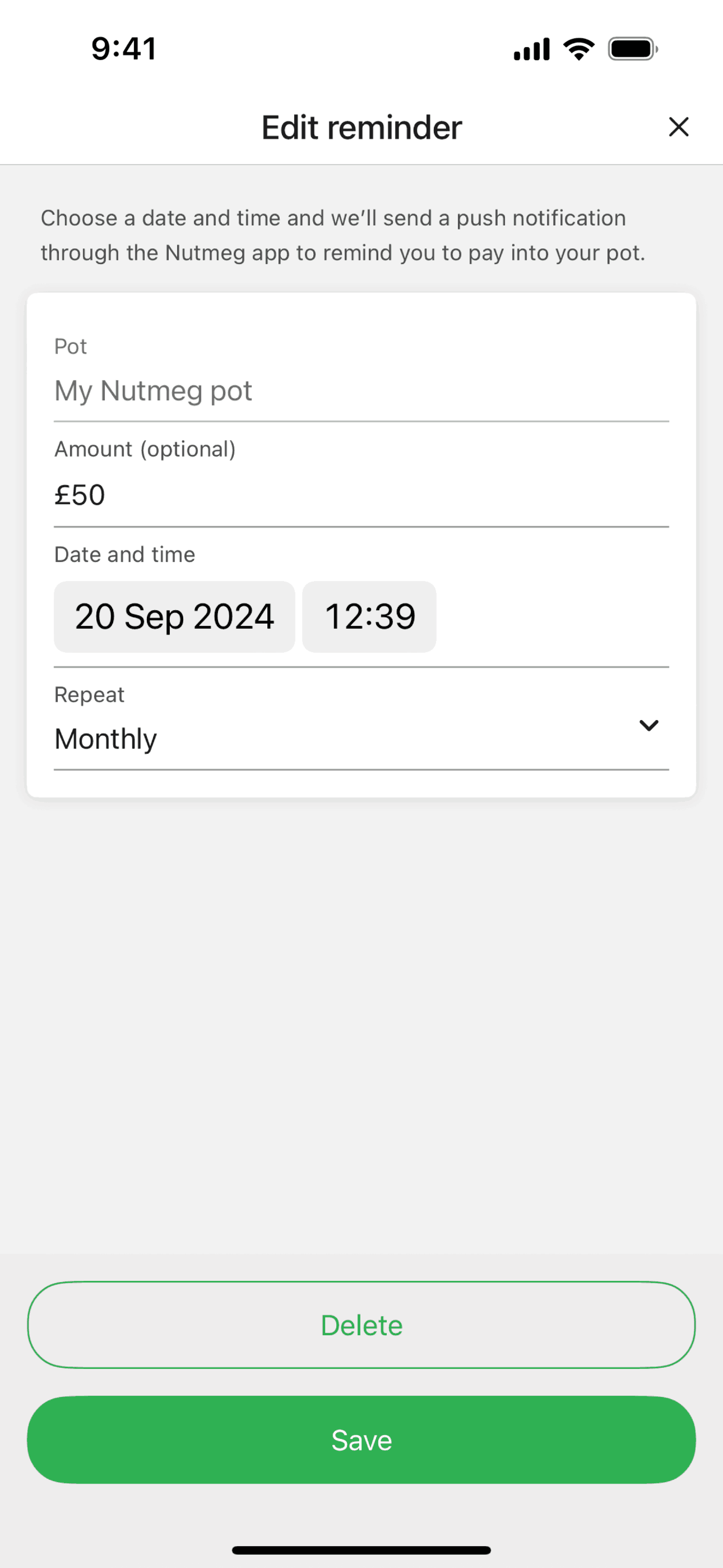 Nutmeg iOS Finance interface screenshot 7